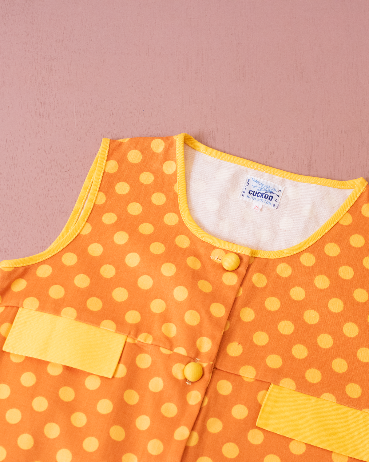 Polka Dot Orange Suit | Deadstock from the Seventies | 7-8 Years
