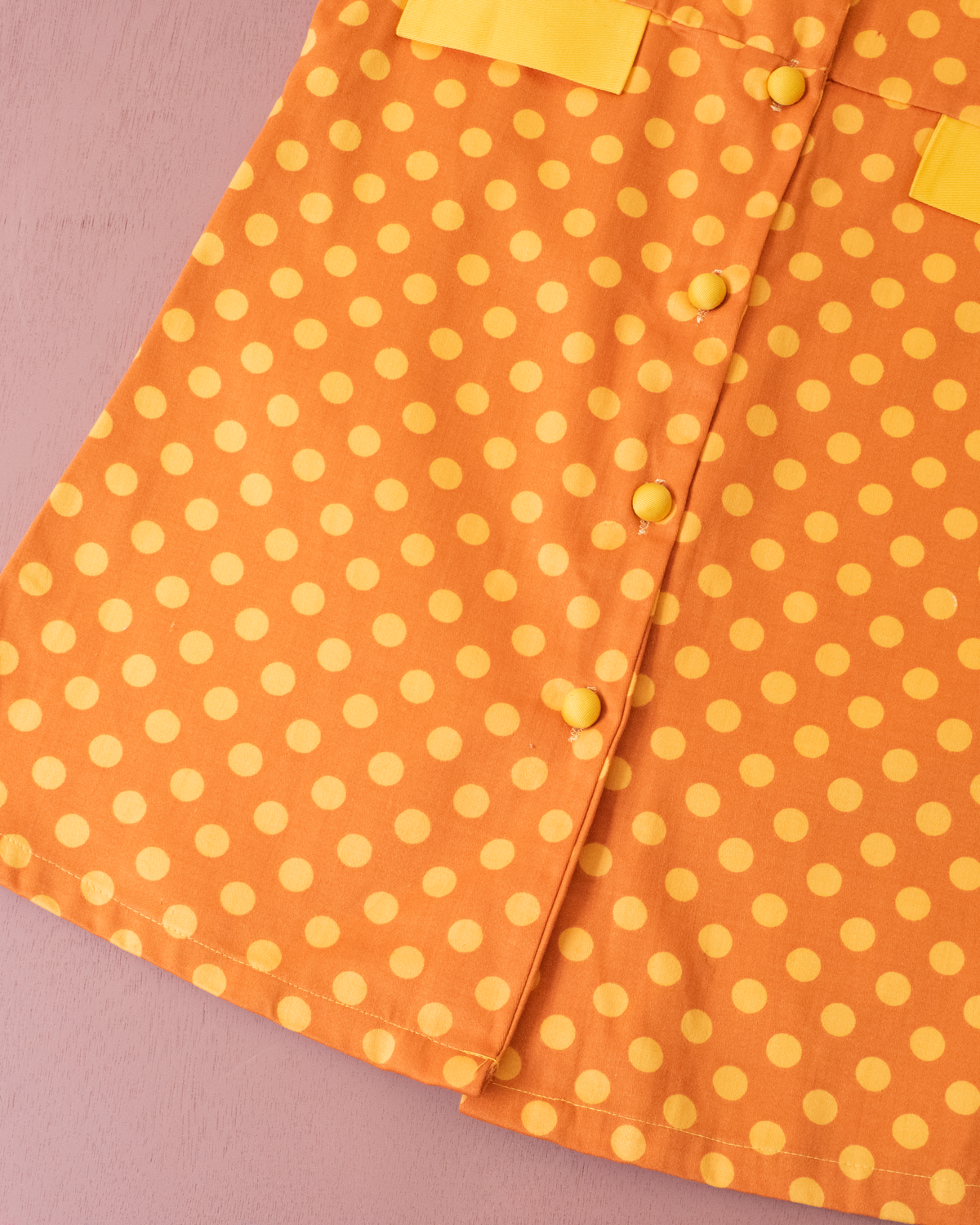 Polka Dot Orange Suit | Deadstock from the Seventies | 7-8 Years