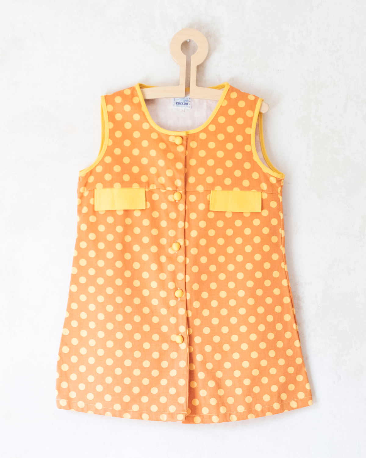 Polka Dot Orange Suit | Deadstock from the Seventies | 7-8 Years