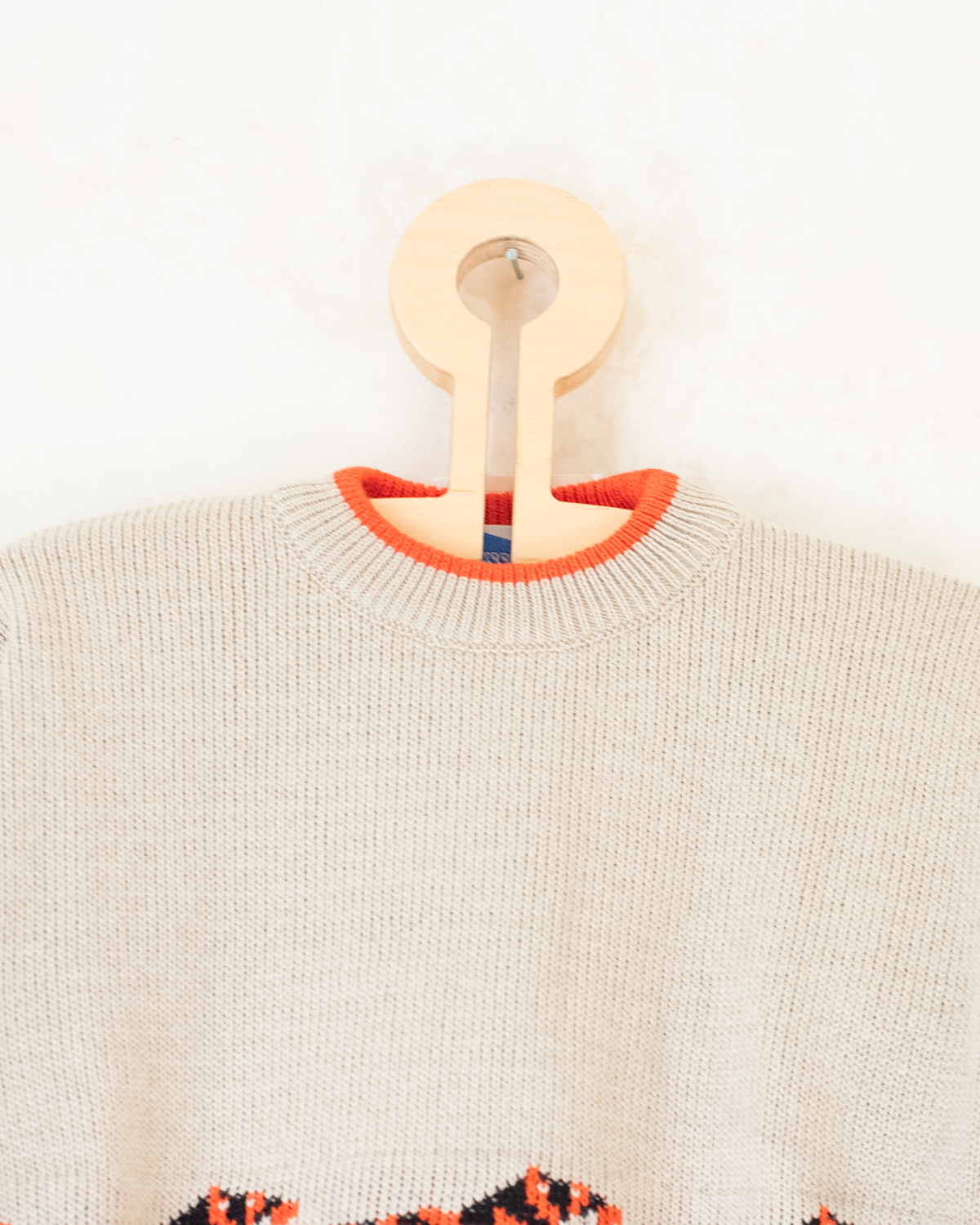 Beige knit with leopards | Italian deadstock | 3-4 years