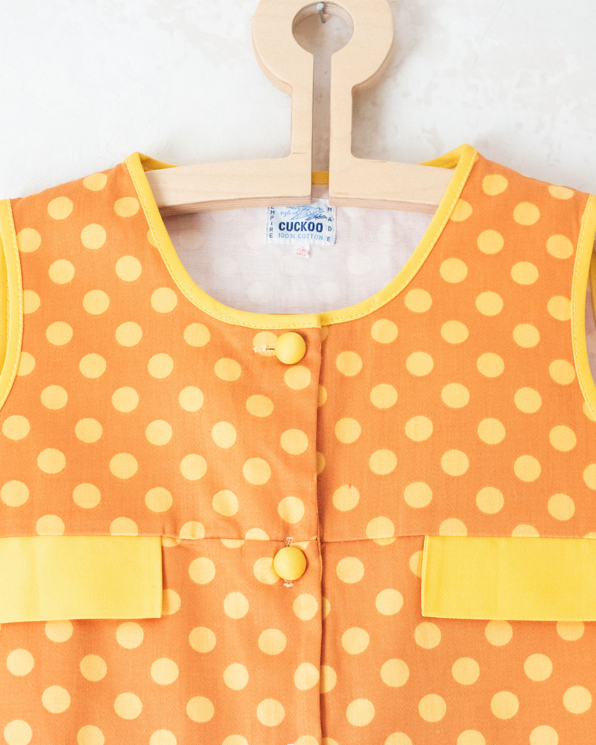 Polka Dot Orange Suit | Deadstock from the Seventies | 7-8 Years