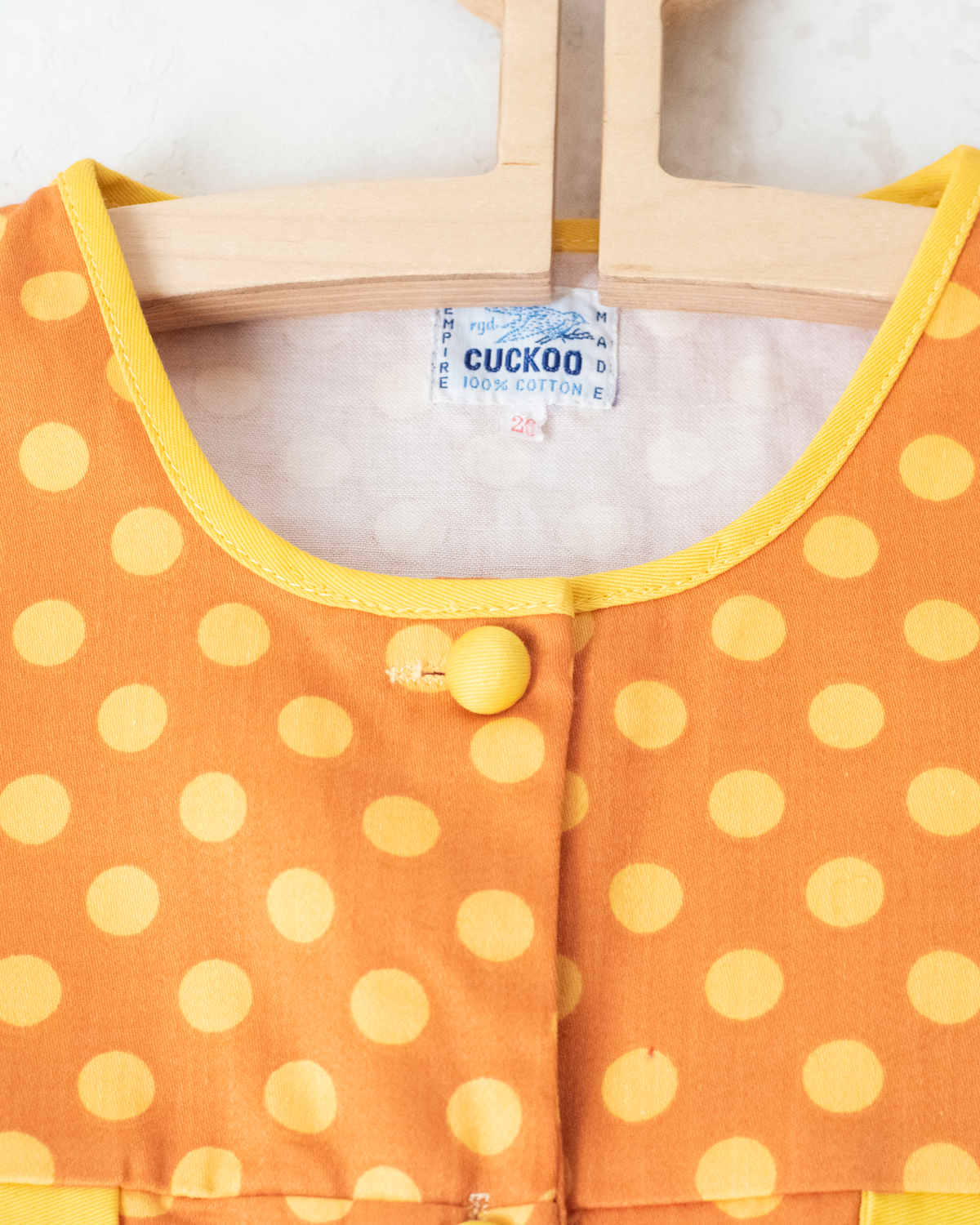 Polka Dot Orange Suit | Deadstock from the Seventies | 7-8 Years
