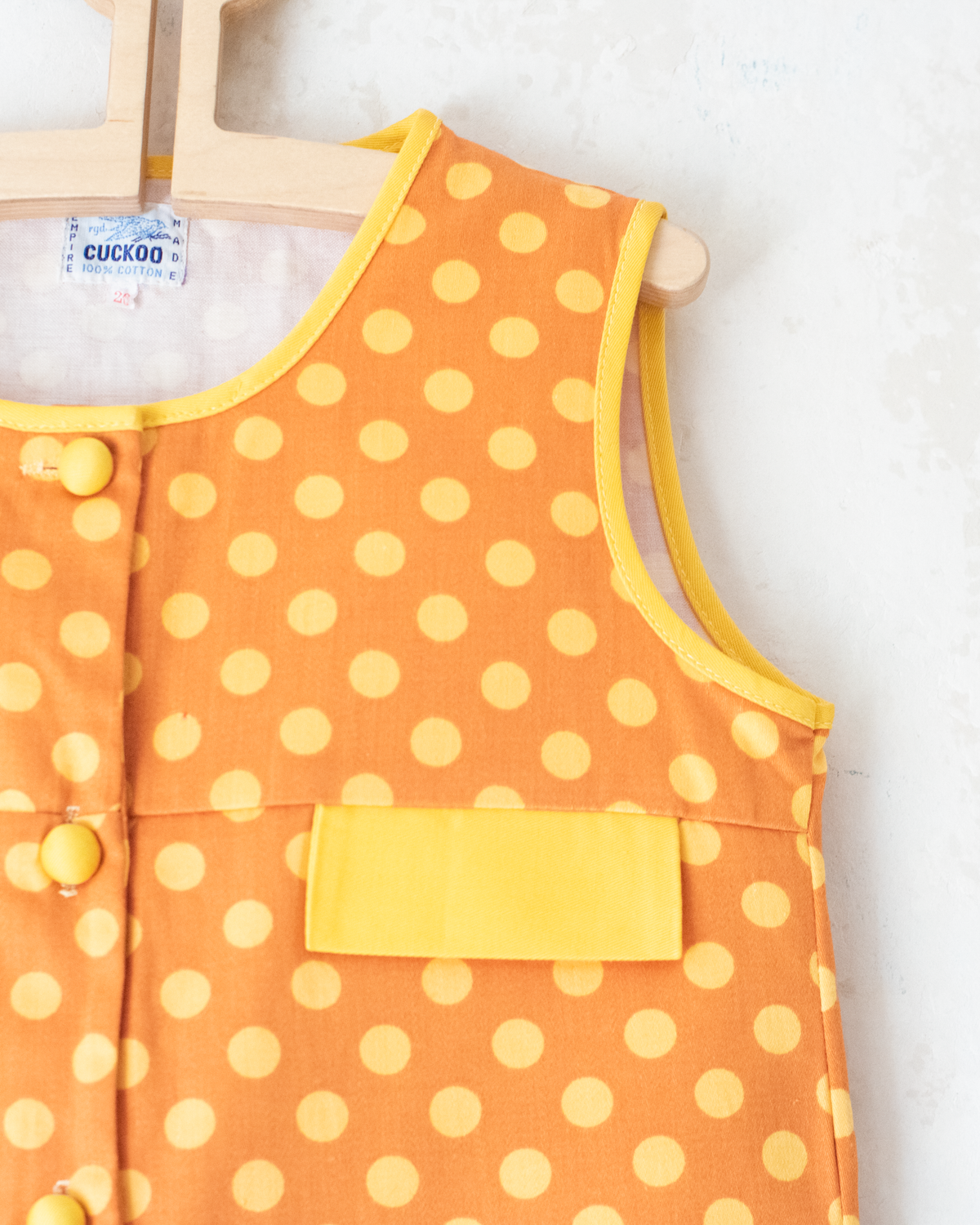 Polka Dot Orange Suit | Deadstock from the Seventies | 7-8 Years