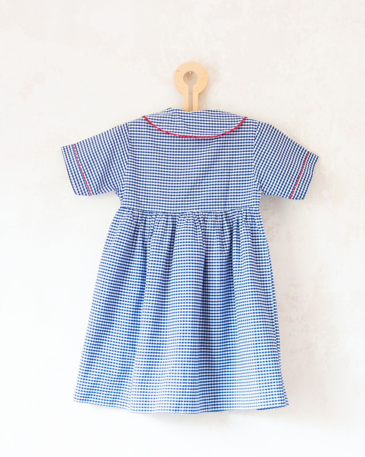 Plaid dress from Italy with sailor and sailboat embroidery | 3-4 years