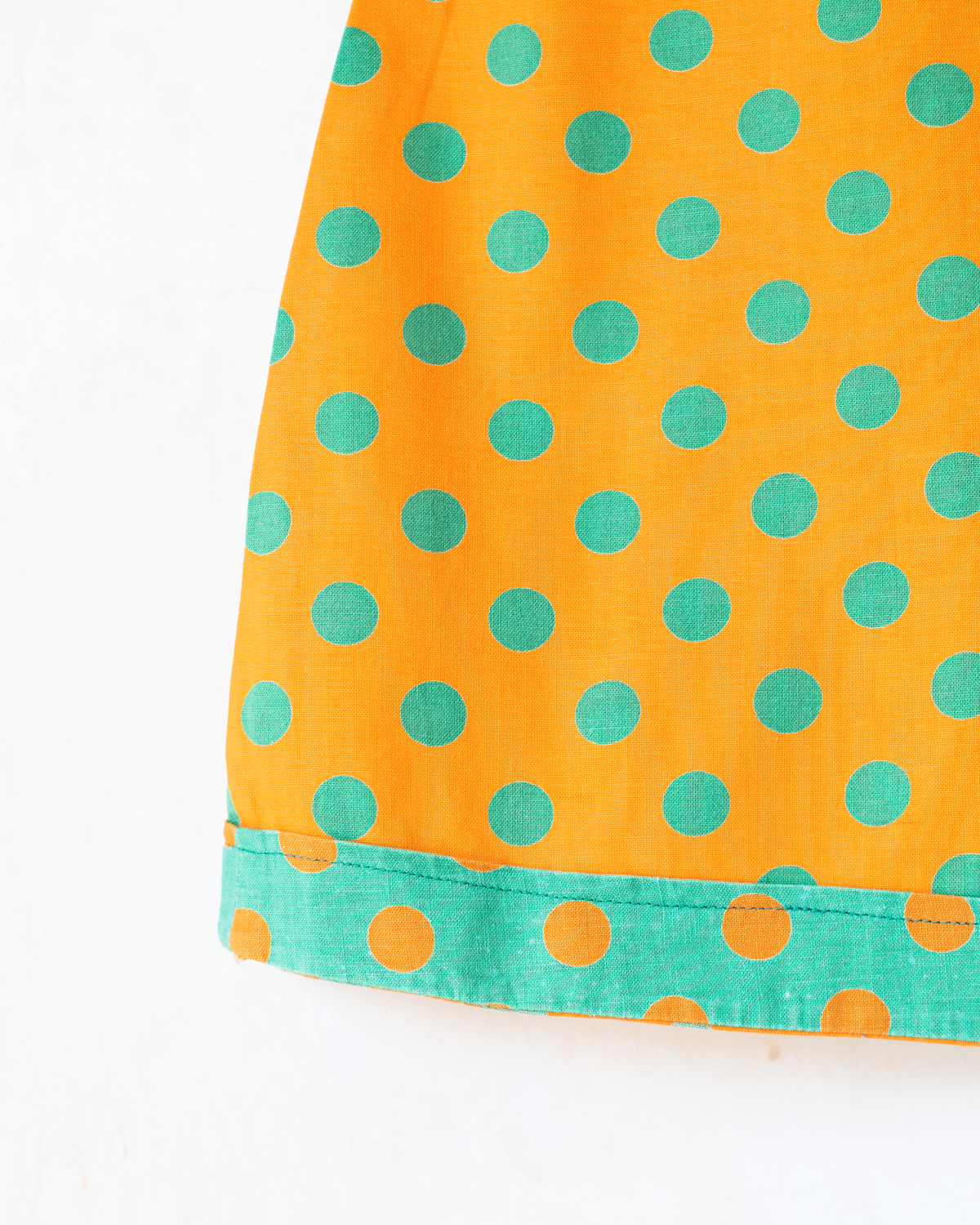 Orange dress with green dots | 5-6 years