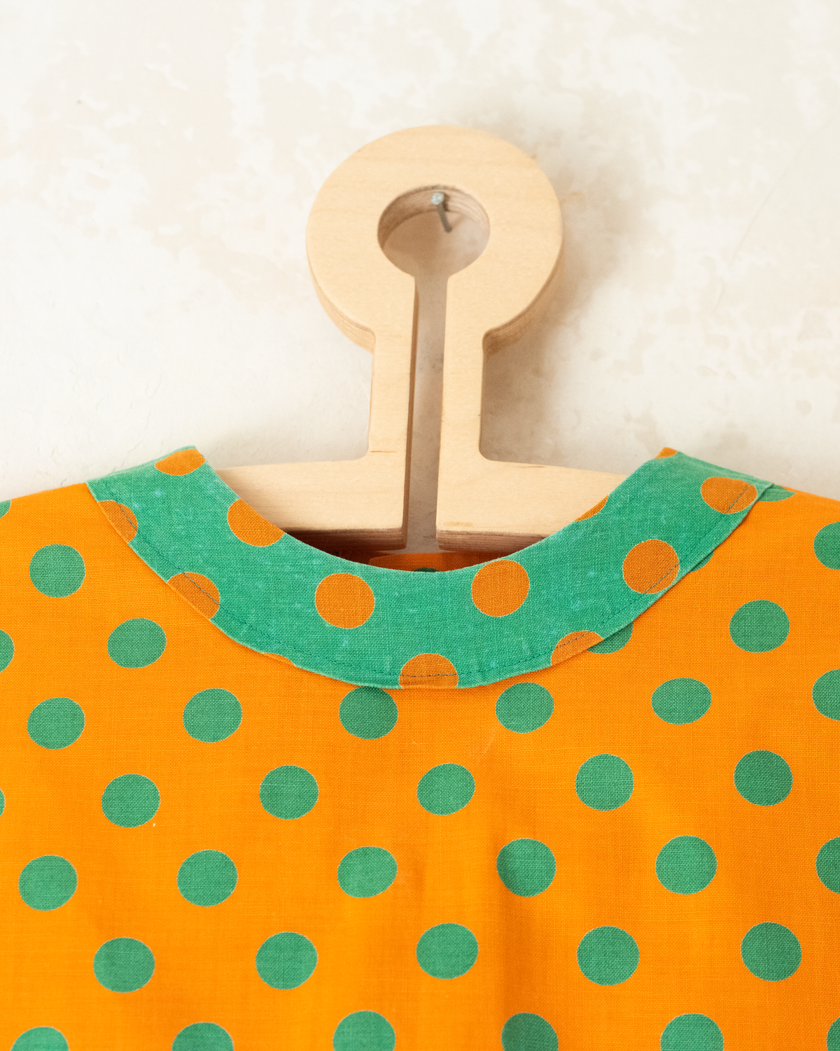 Orange dress with green dots | 5-6 years