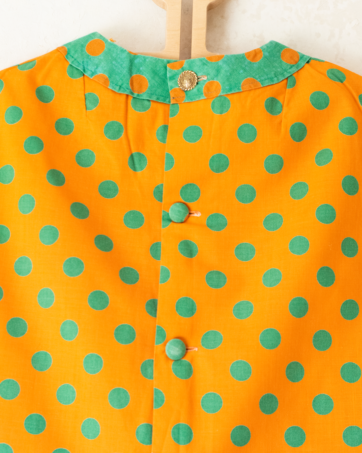 Orange dress with green dots | 5-6 years