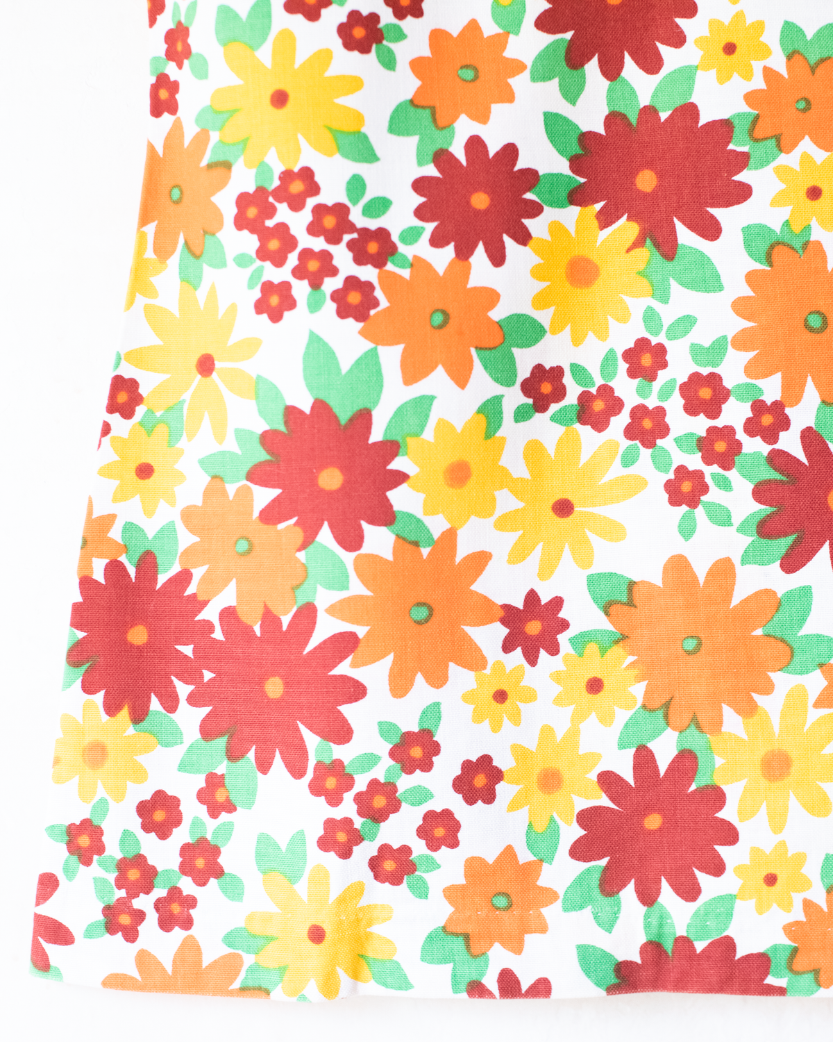 Floral dress in shades of orange from the 70s | 5-6 years