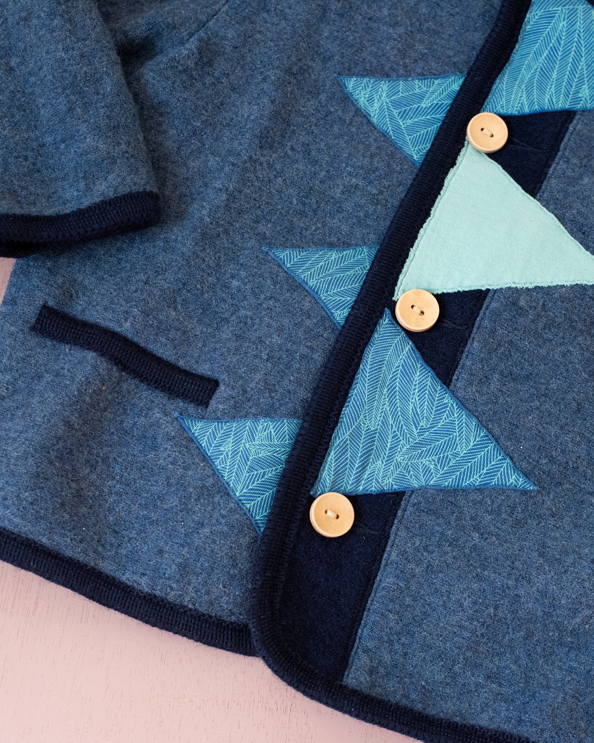 Austrian Wool Cardigan with Triangles | 5-6 Years