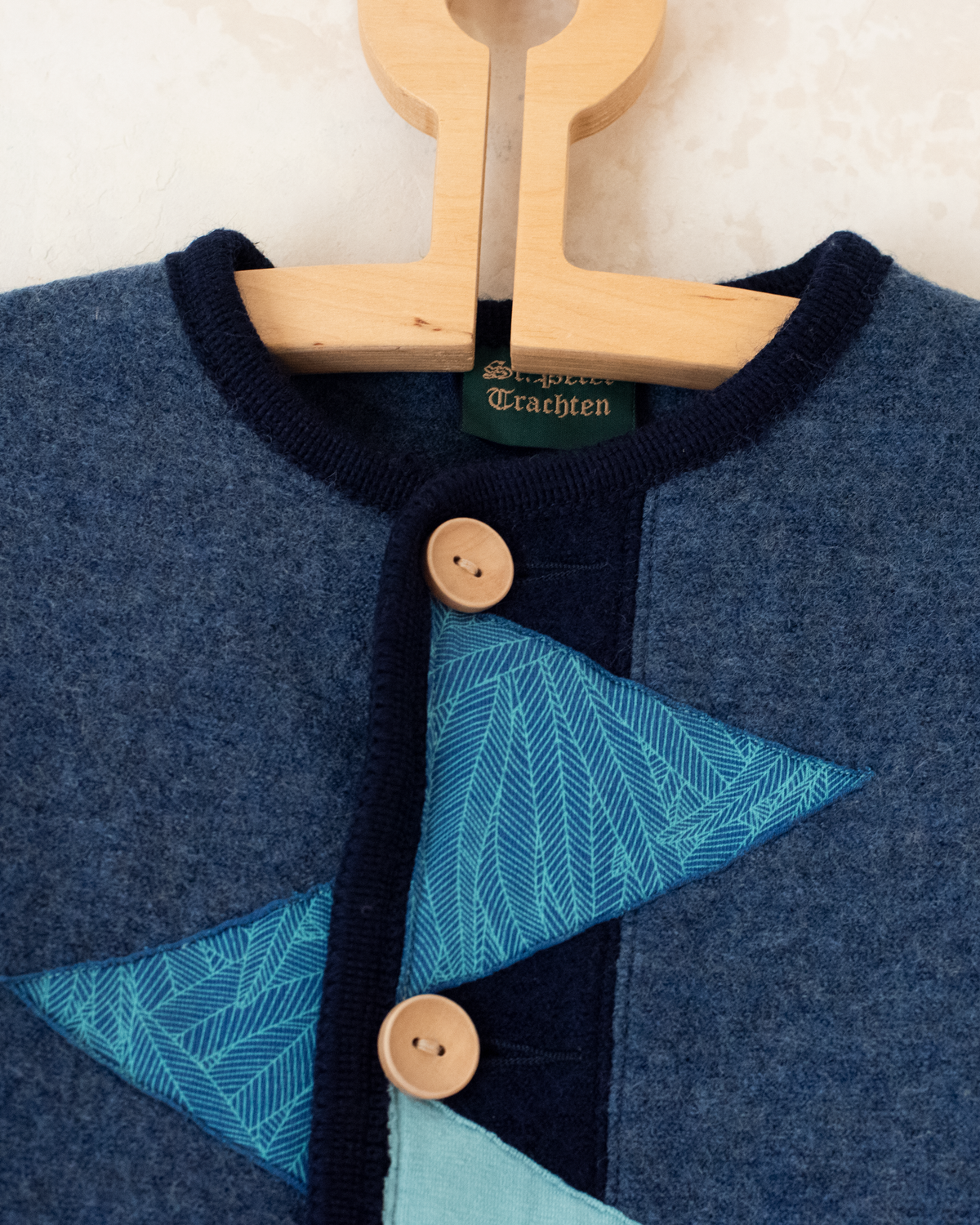 Austrian Wool Cardigan with Triangles | 5-6 Years