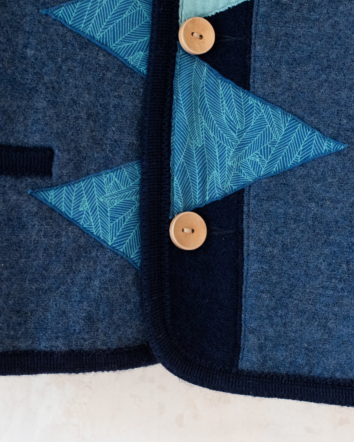 Austrian Wool Cardigan with Triangles | 5-6 Years