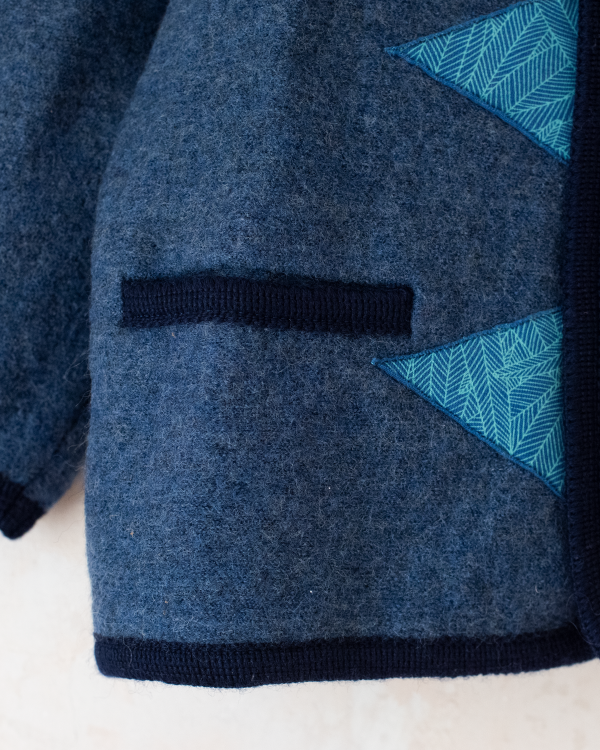 Austrian Wool Cardigan with Triangles | 5-6 Years