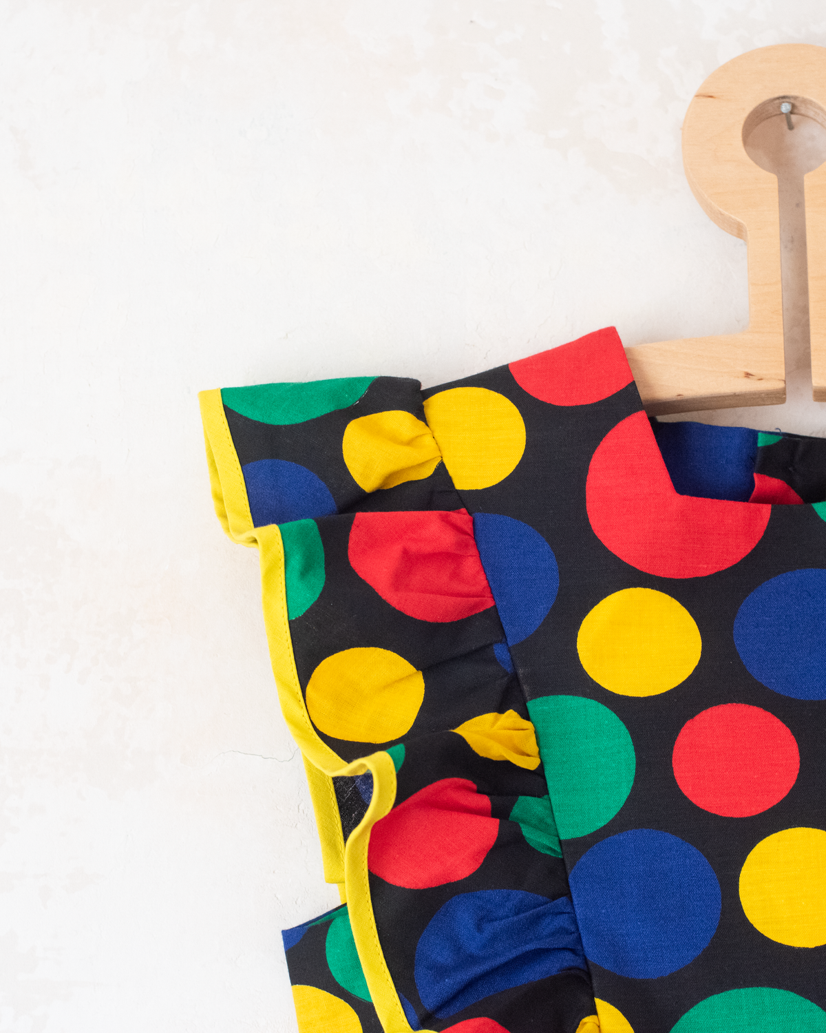 Colorful Polka Dot Overalls | French Dead Stock | 9-10 Years