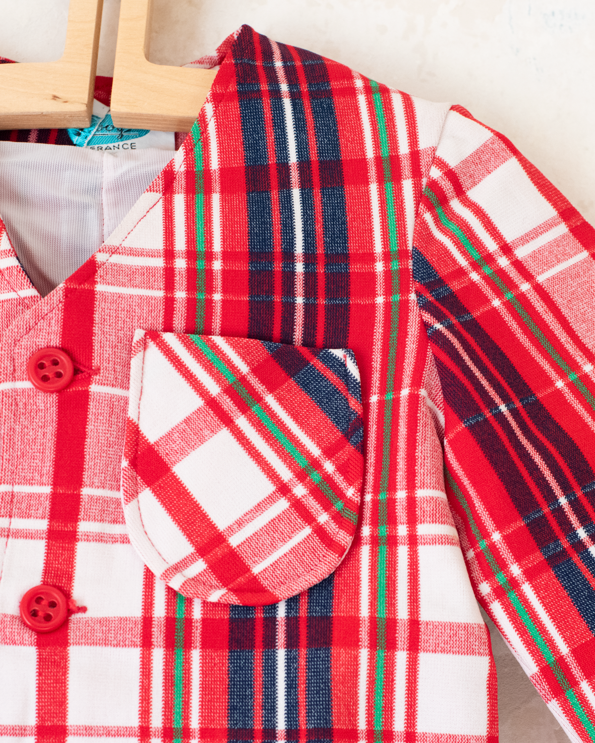 Colorful plaid jacket from the sixties | 5-6 years