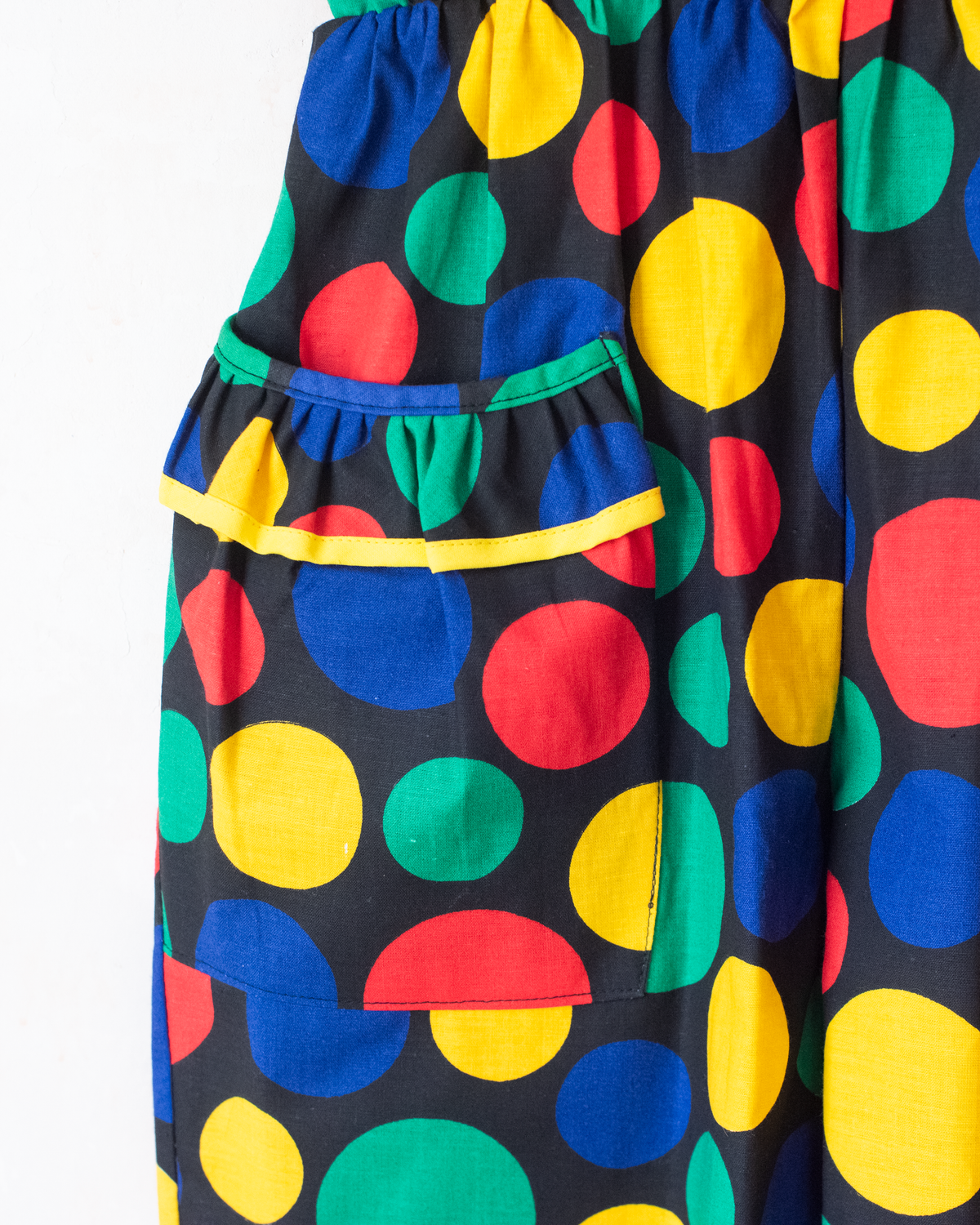Colorful Polka Dot Overalls | French Dead Stock | 9-10 Years