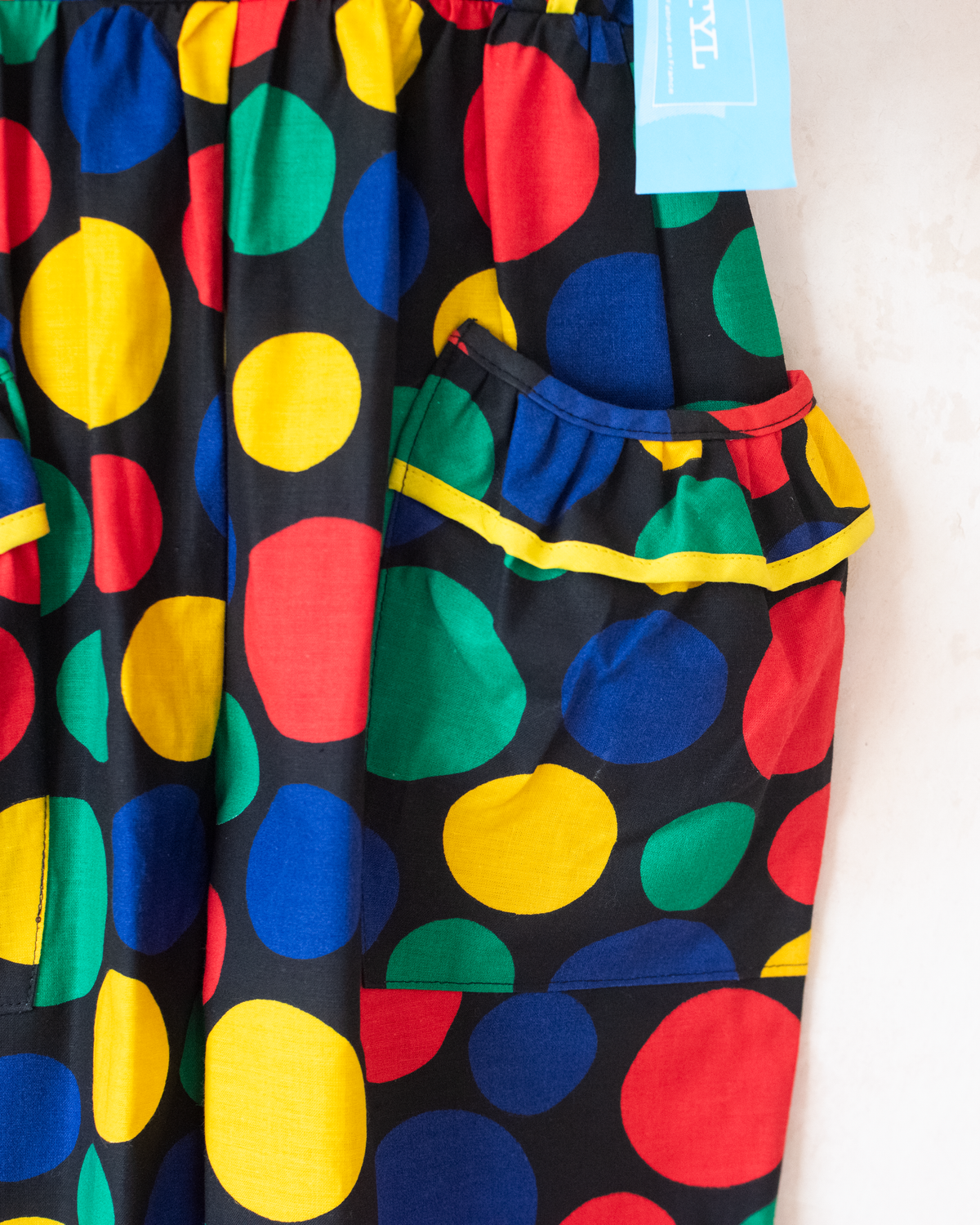 Colorful Polka Dot Overalls | French Dead Stock | 9-10 Years