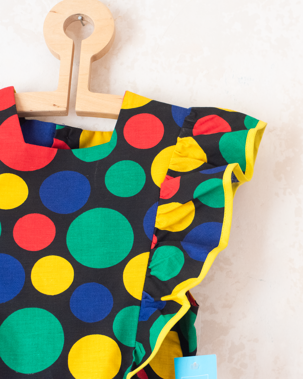 Colorful Polka Dot Overalls | French Dead Stock | 9-10 Years