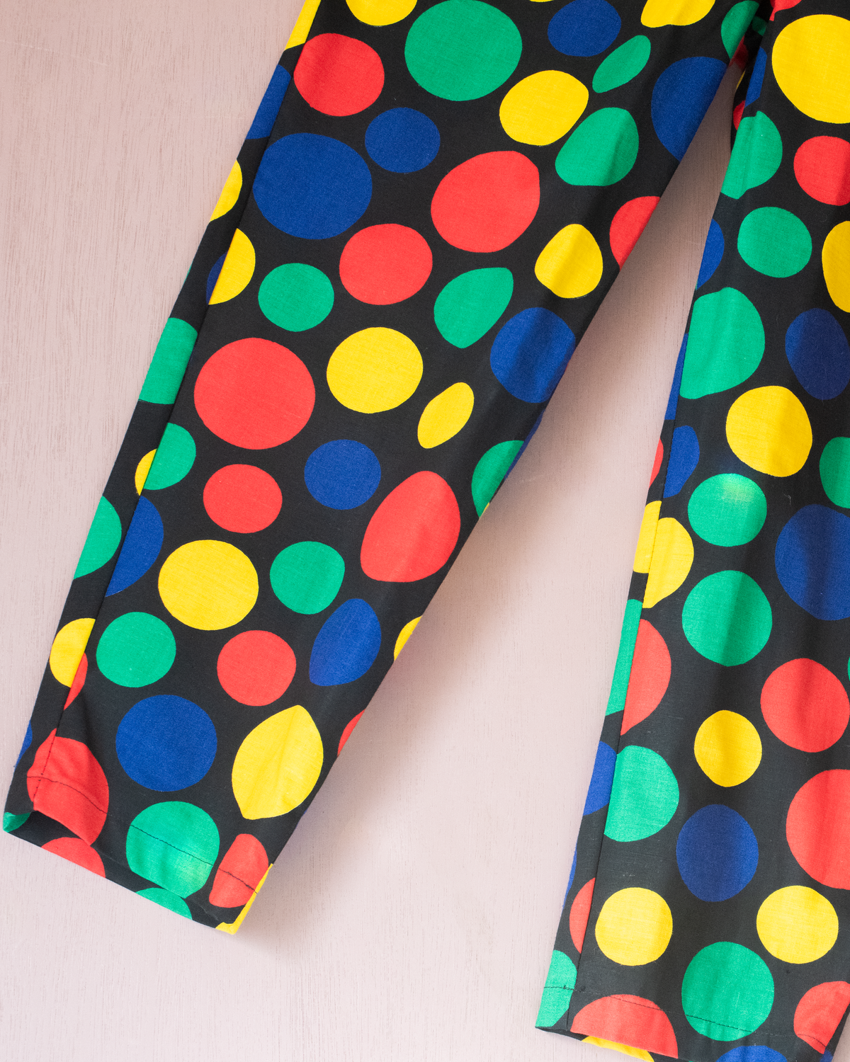 Colorful Polka Dot Overalls | French Dead Stock | 9-10 Years