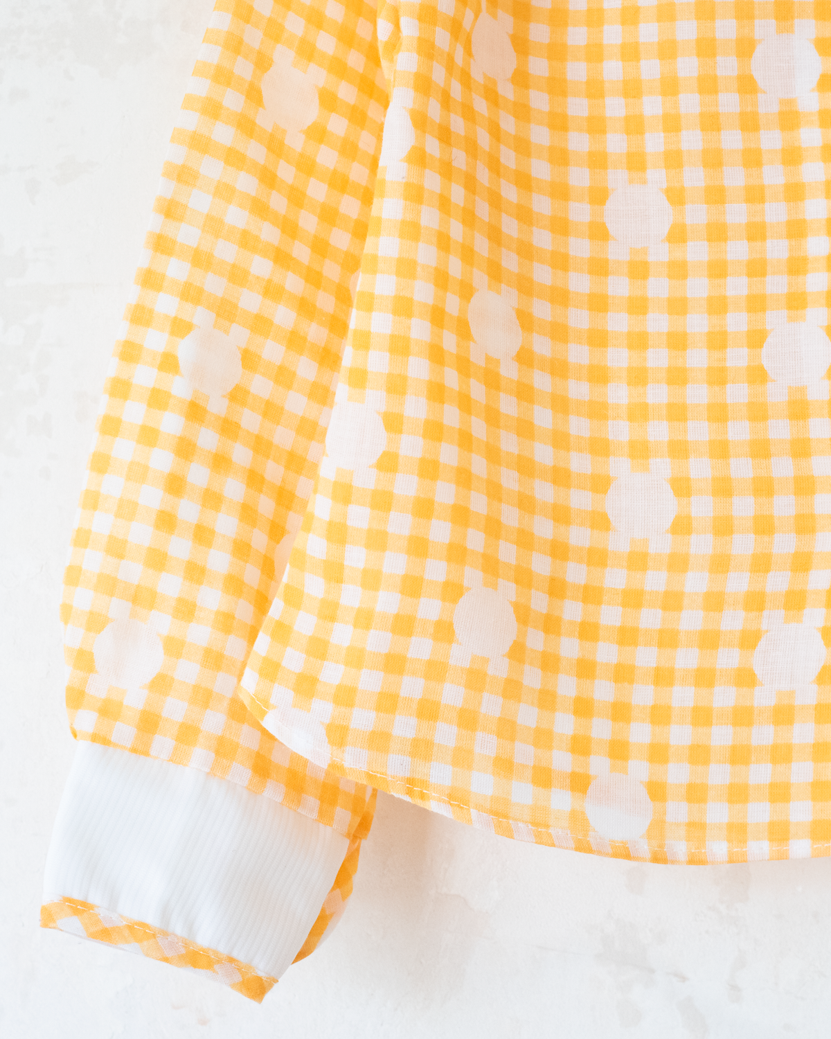 Plaid shirt with white circles | French deadstock from the 70s | 3-4 years