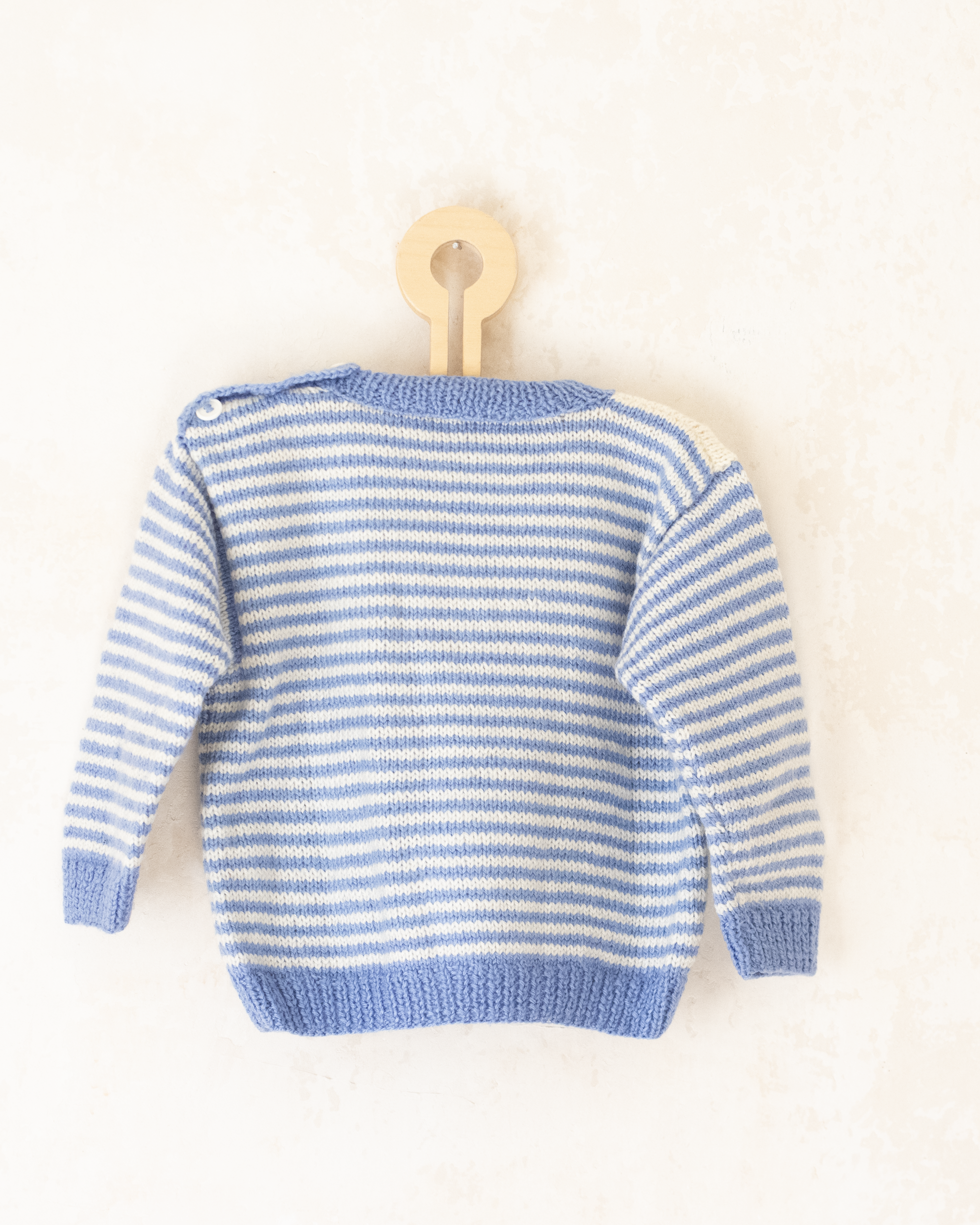 סוודר צמר עם פסים ורכבת | 3-4 שנים