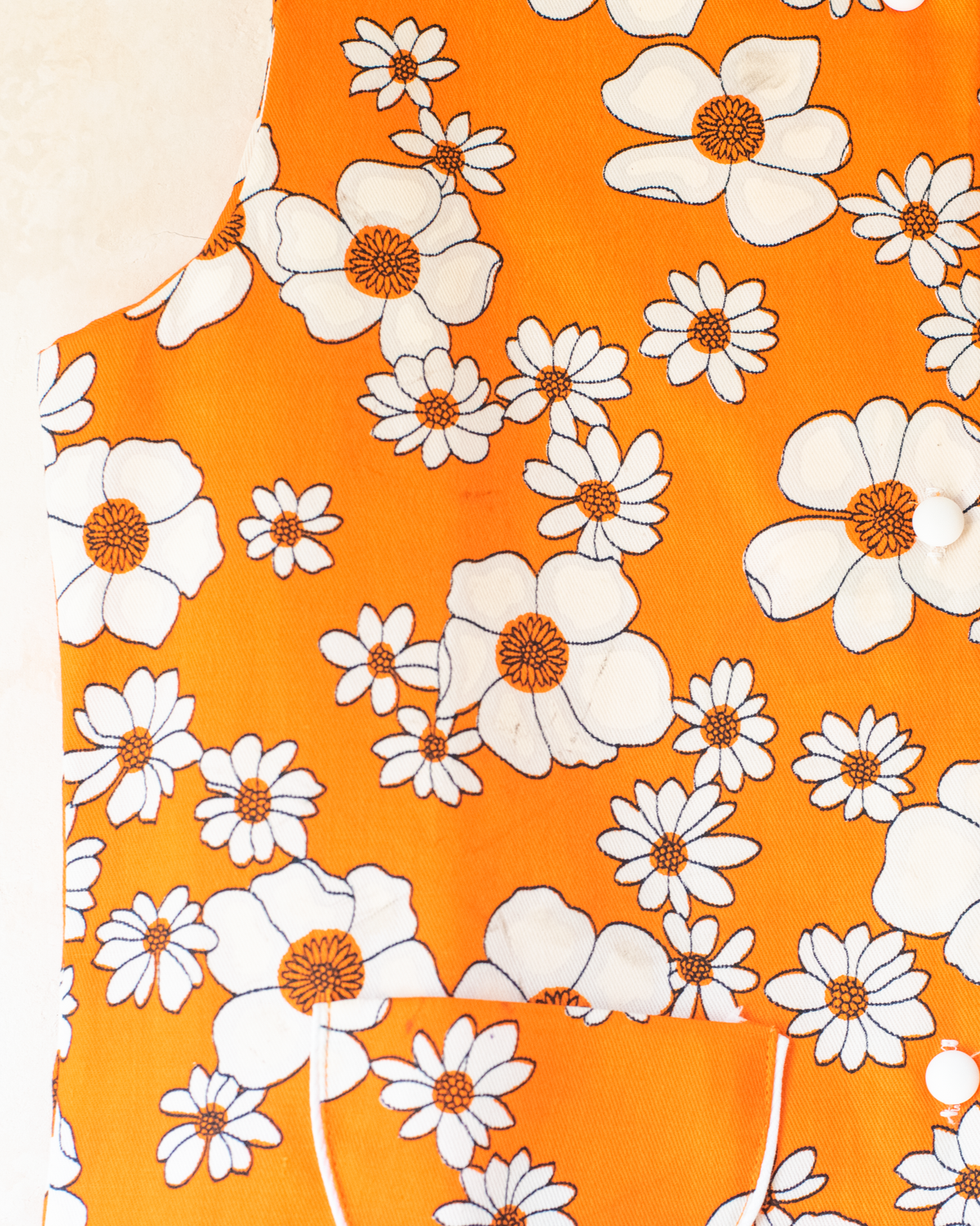 Orange floral set from the seventies | 8-9 years
