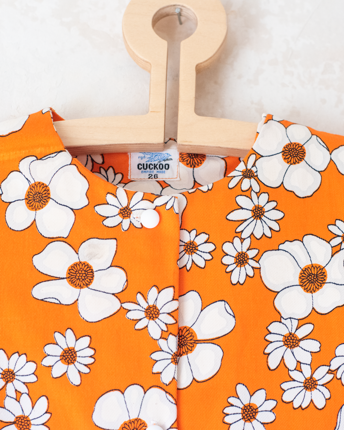 Orange floral set from the seventies | 8-9 years