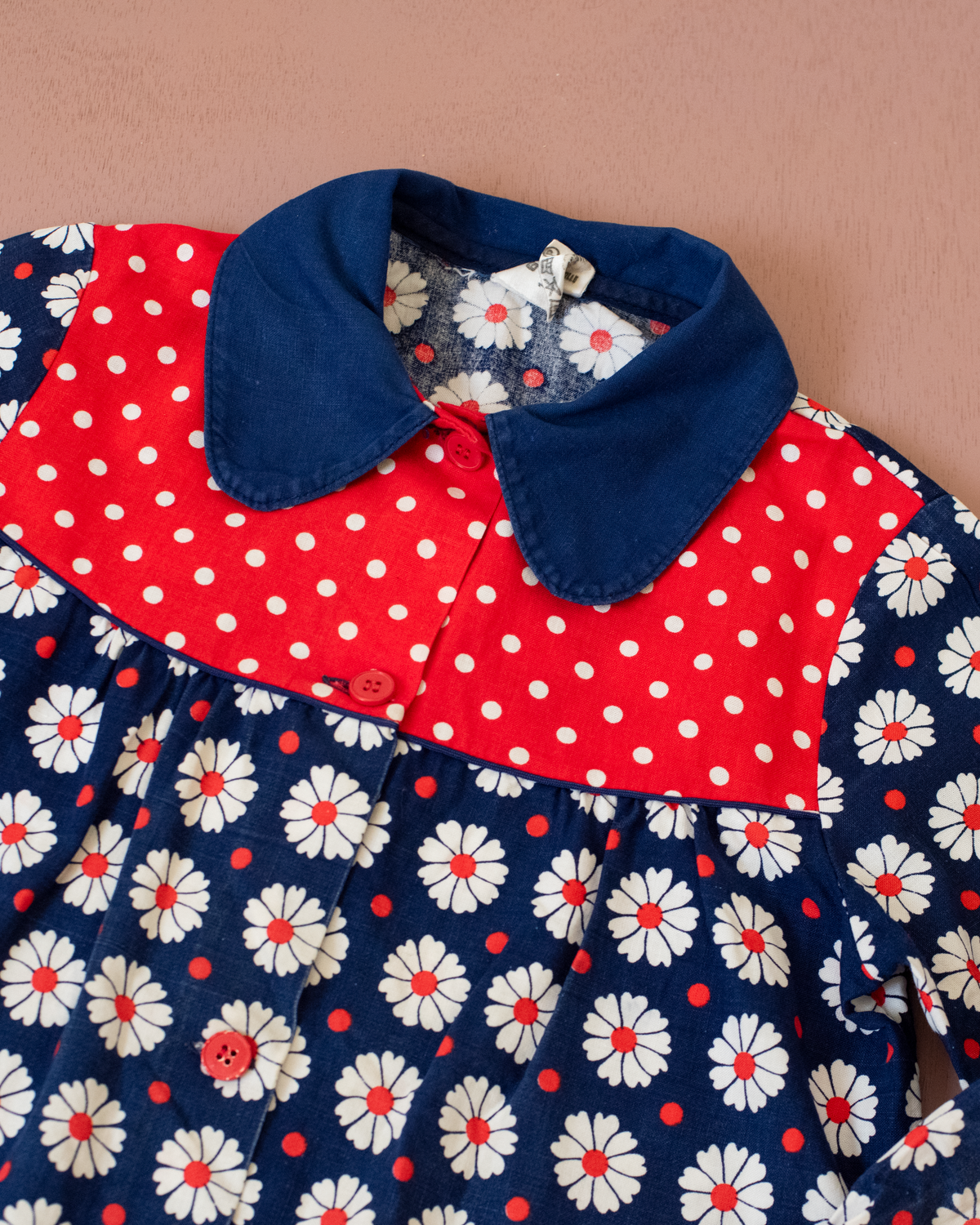French floral tunic from the sixties | 5-6 years