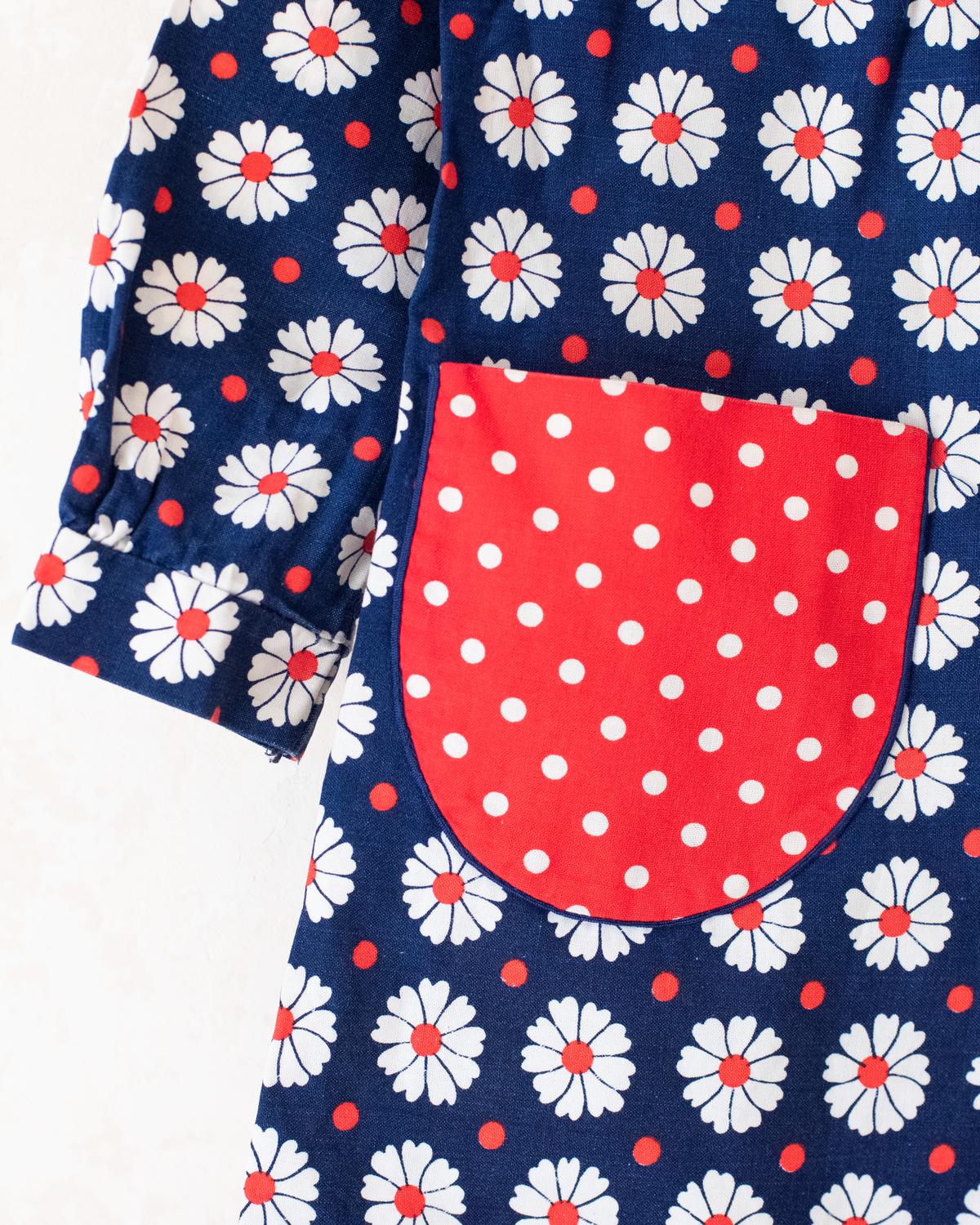 French floral tunic from the sixties | 5-6 years