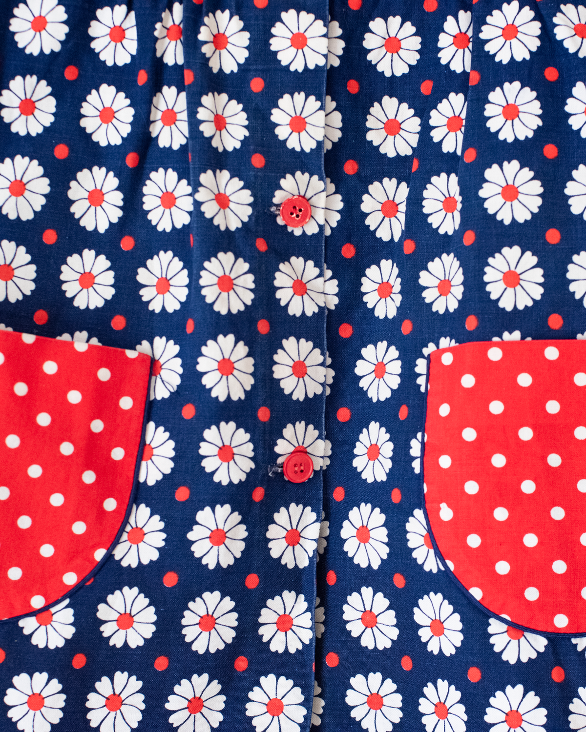 French floral tunic from the sixties | 5-6 years