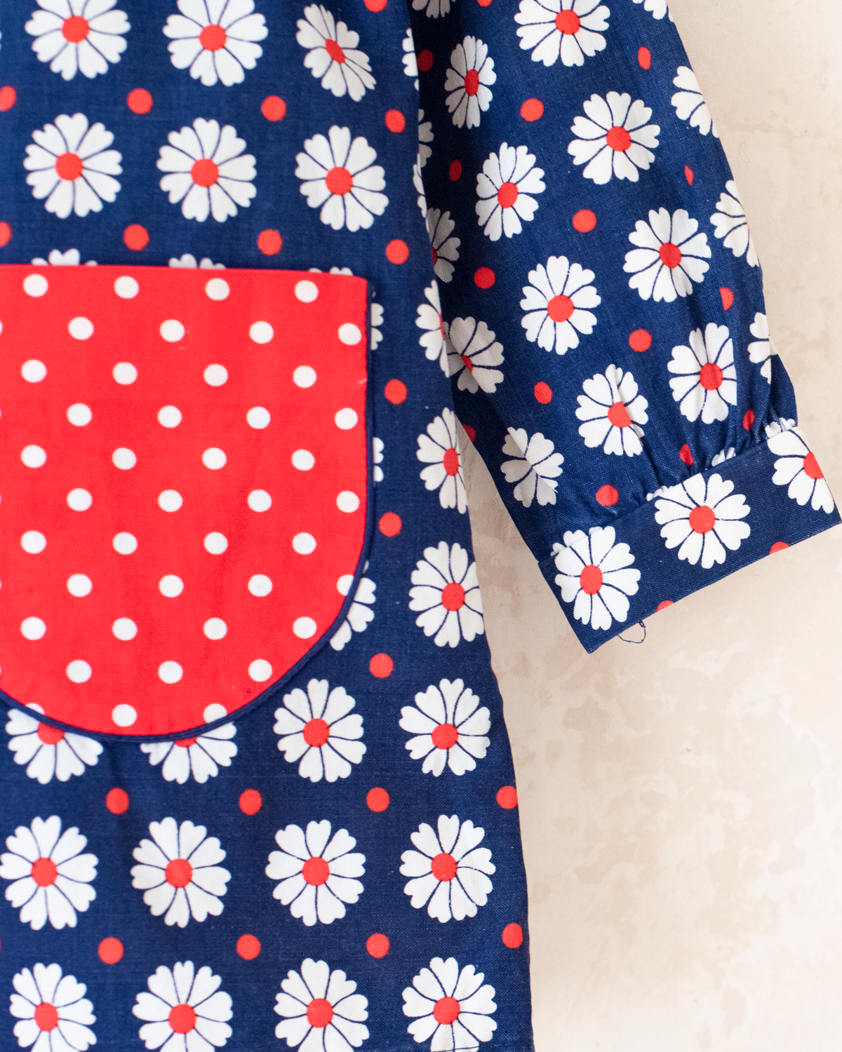 French floral tunic from the sixties | 5-6 years