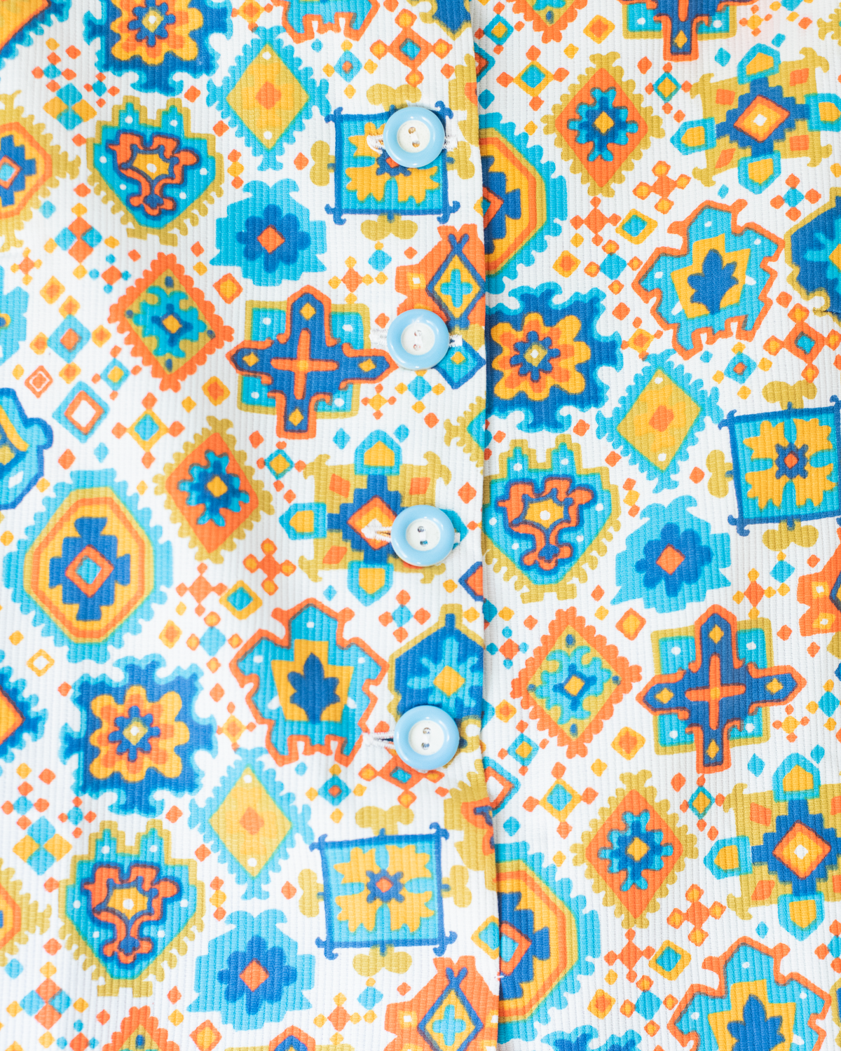 Colorful dress with 70s shapes | Dead stock | 5-6 years