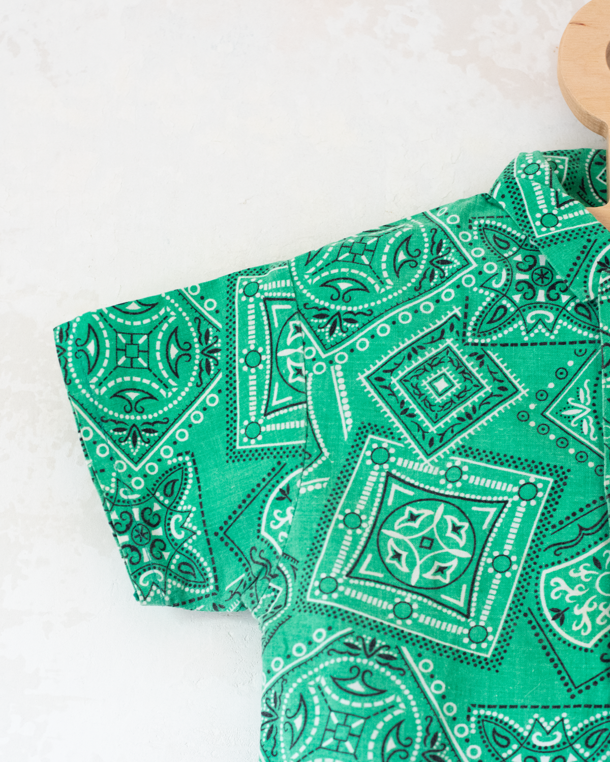 Green Bandana Print French Button-Down Shirt | 18-24 Months