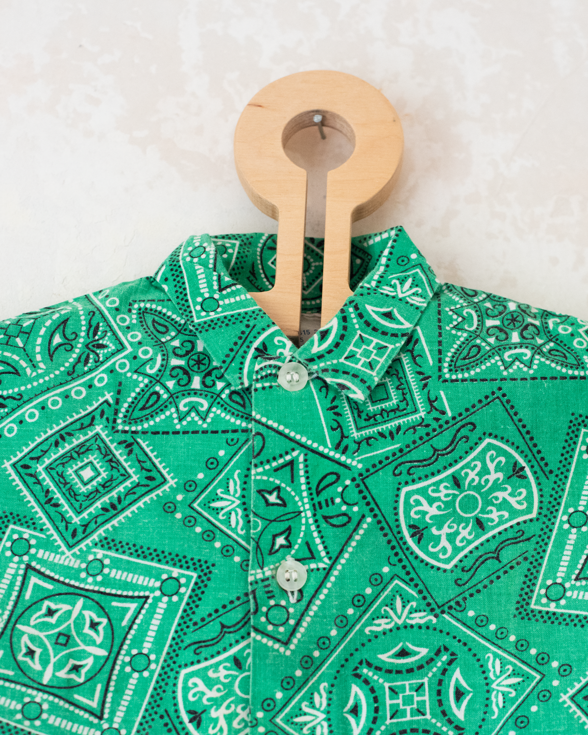 Green Bandana Print French Button-Down Shirt | 18-24 Months