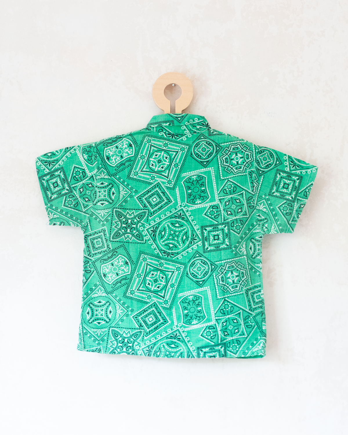 Green Bandana Print French Button-Down Shirt | 18-24 Months