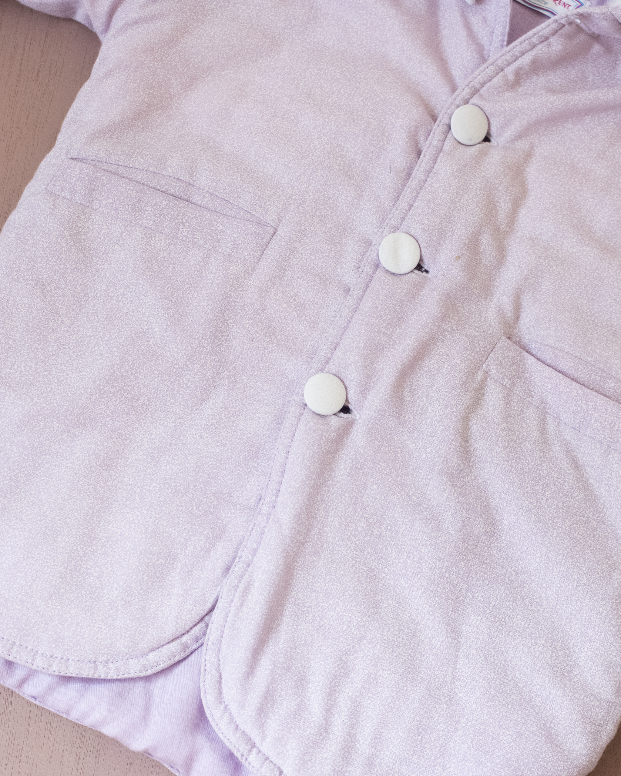 מעיל סגול עם פרווה מבית איב סאן לורן | 12-18 חודשים