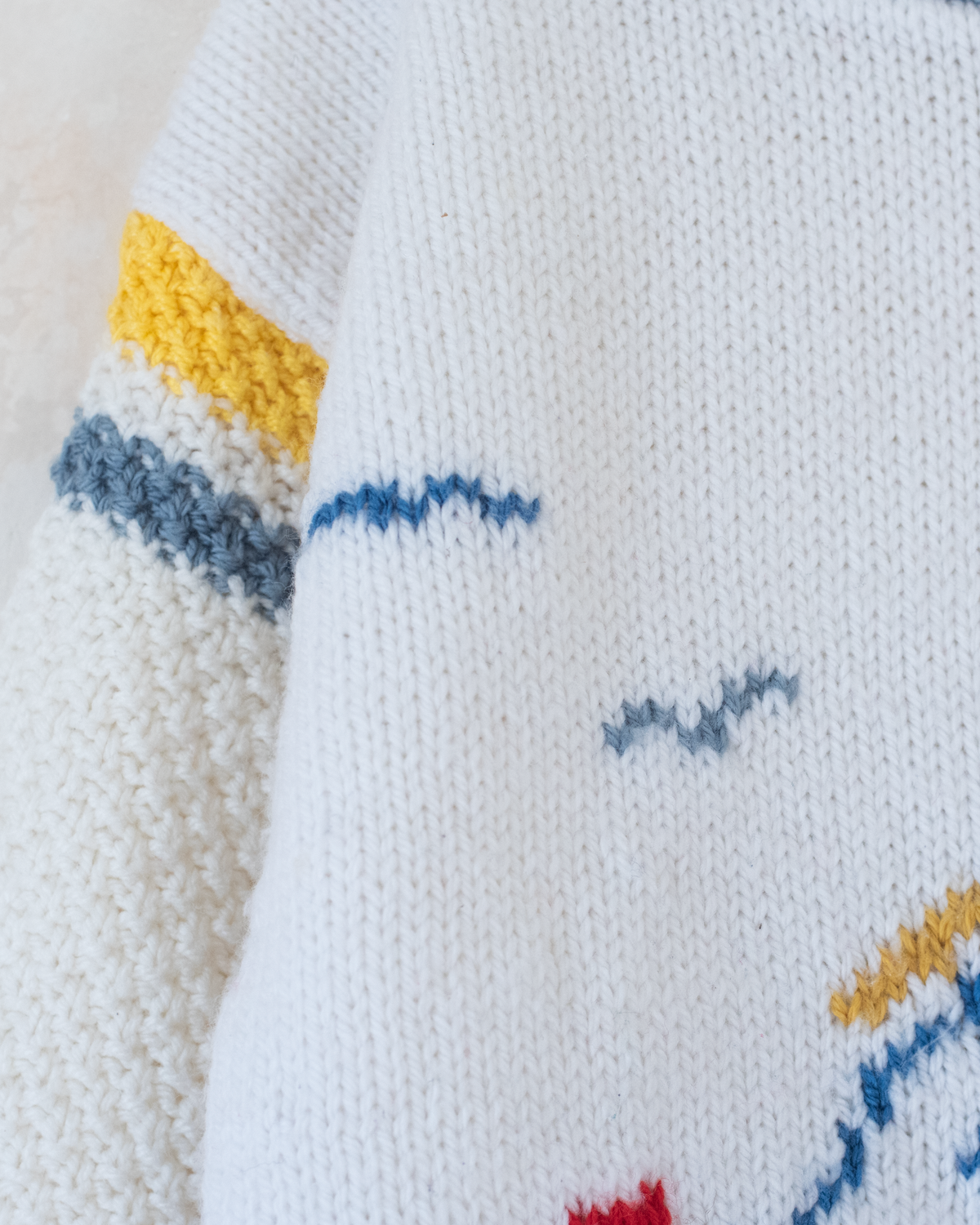 Wool sweater with sailboat and sun | 5-6 years