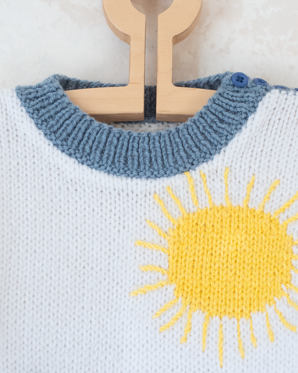 Wool sweater with sailboat and sun | 5-6 years