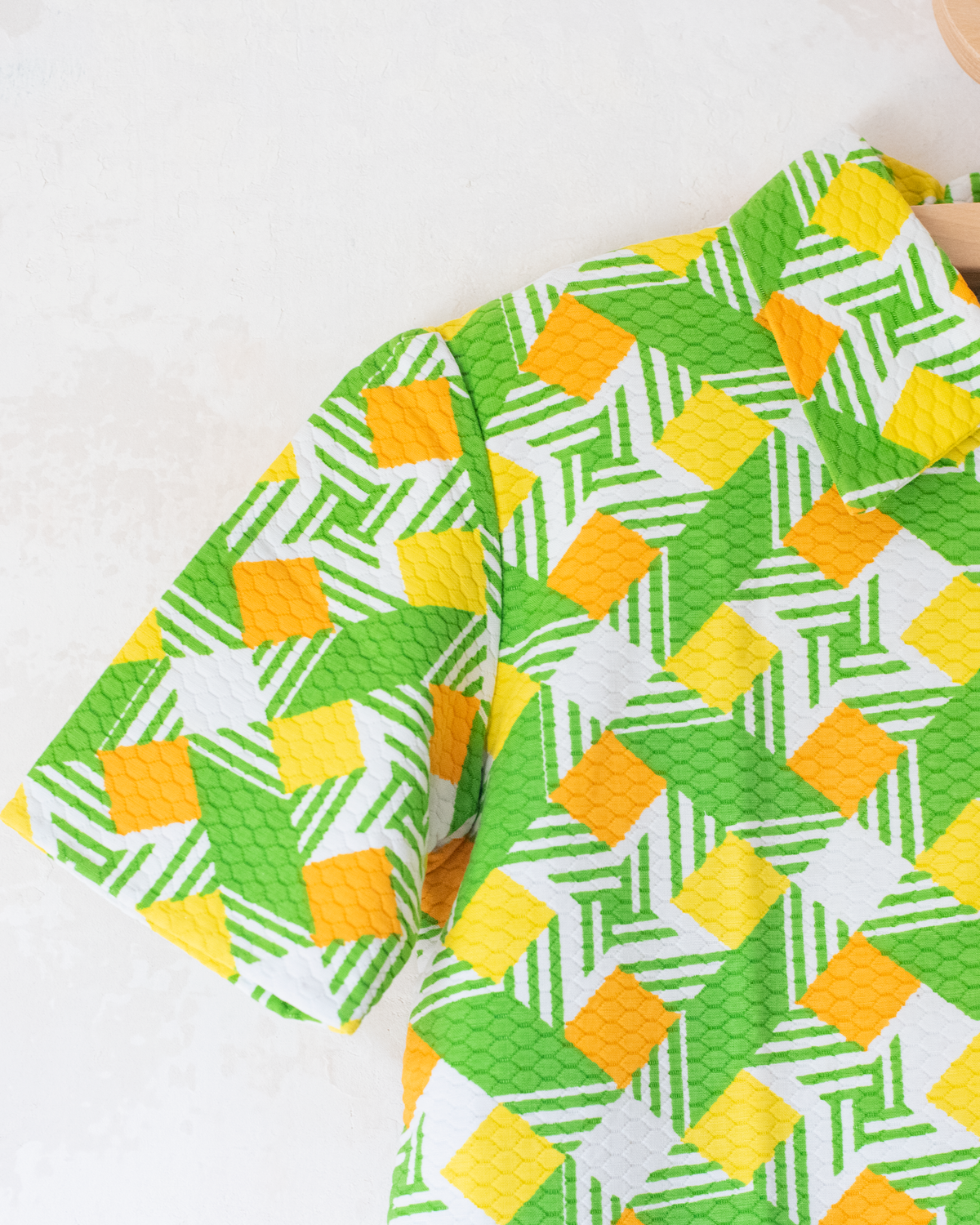Sixties colorful square dress | French dead stock | 6-7 years