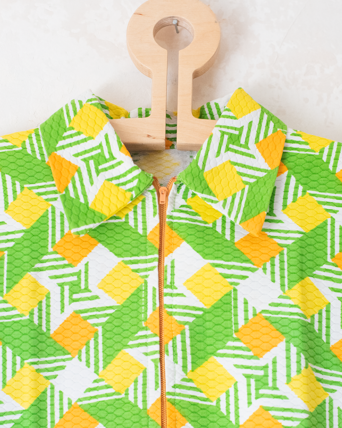 Sixties colorful square dress | French dead stock | 6-7 years