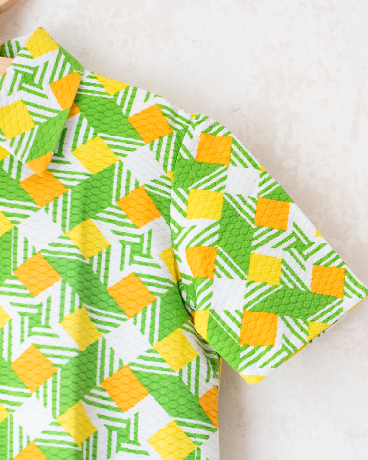 Sixties colorful square dress | French dead stock | 6-7 years