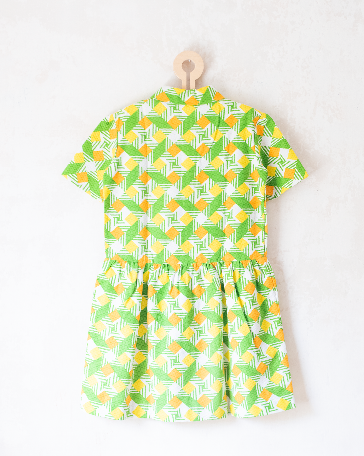 Sixties colorful square dress | French dead stock | 6-7 years