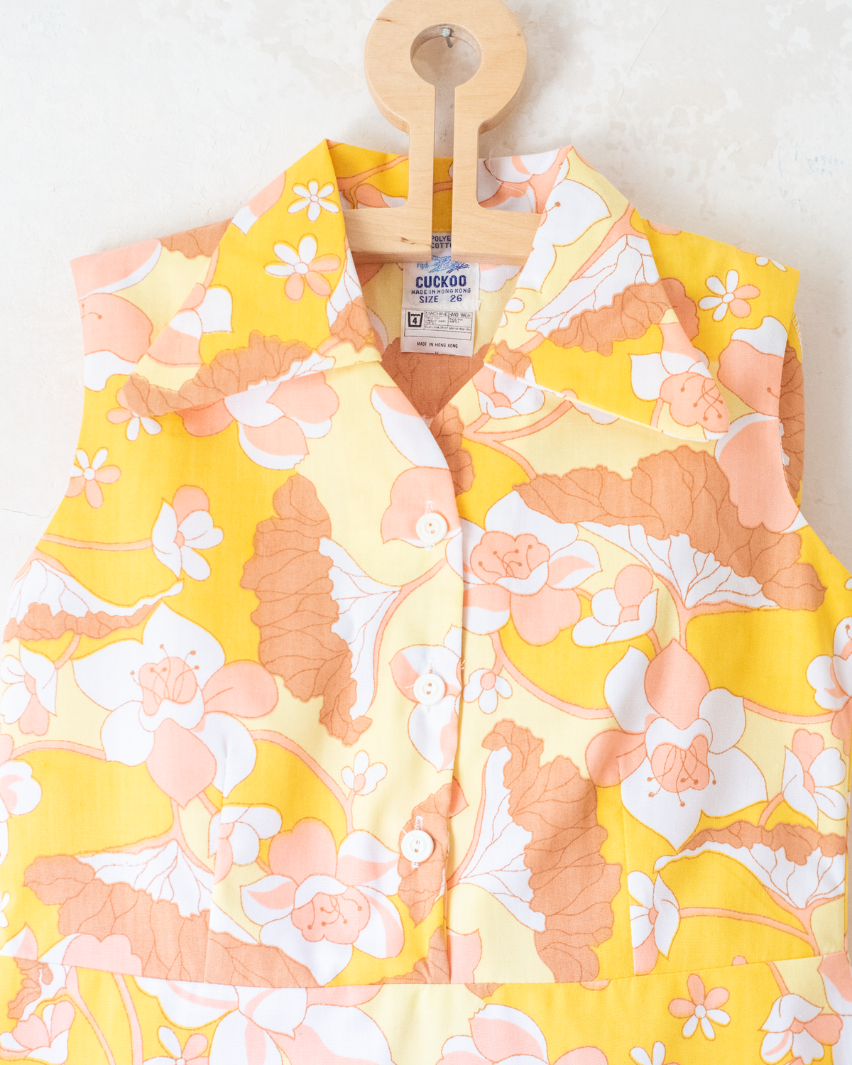 Bright floral dress | Deadstock from the 70s | 6-7 years