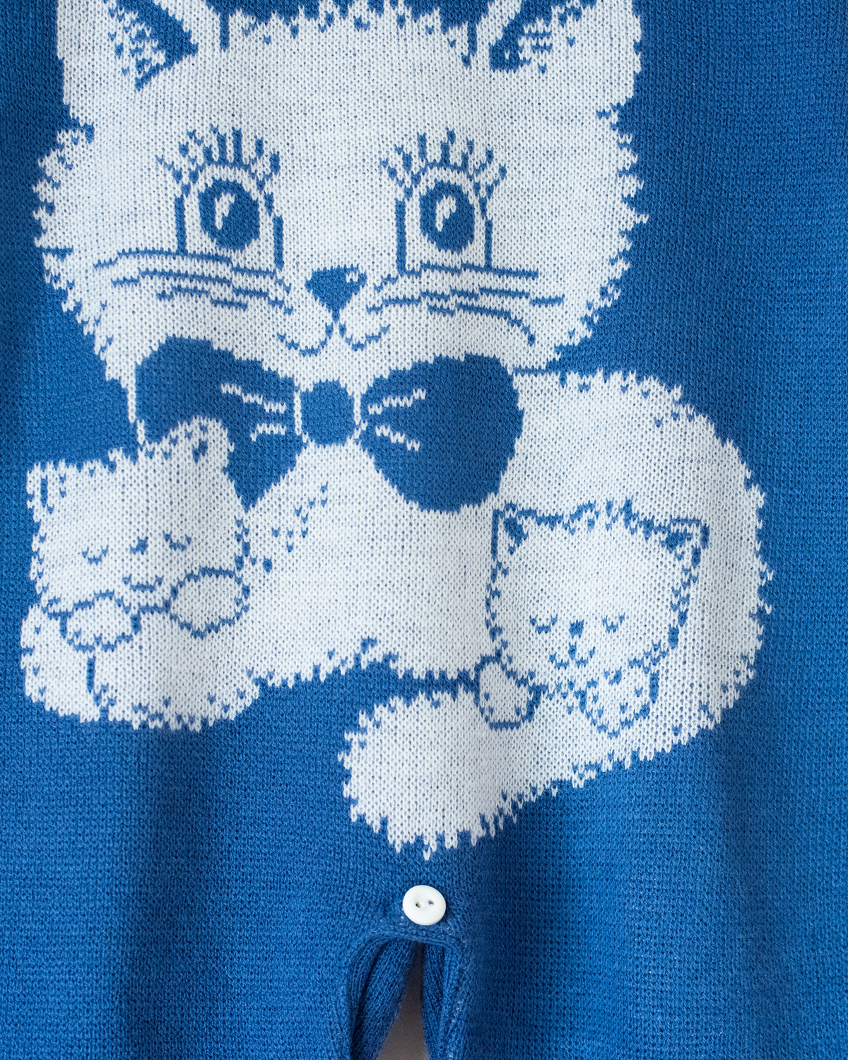 Knitted blue catsuit | Spanish dead stock | 3-6 months