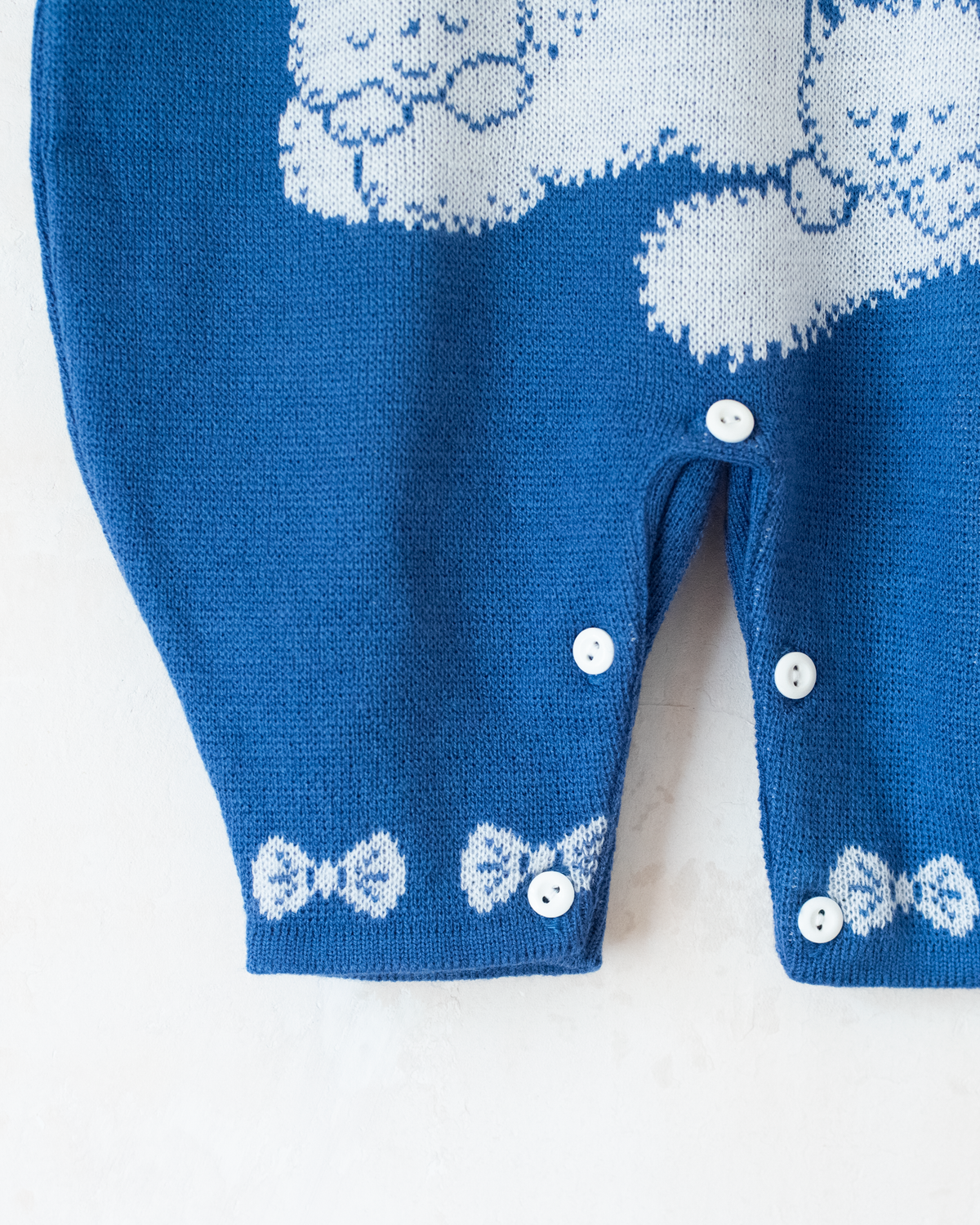 Knitted blue catsuit | Spanish dead stock | 3-6 months