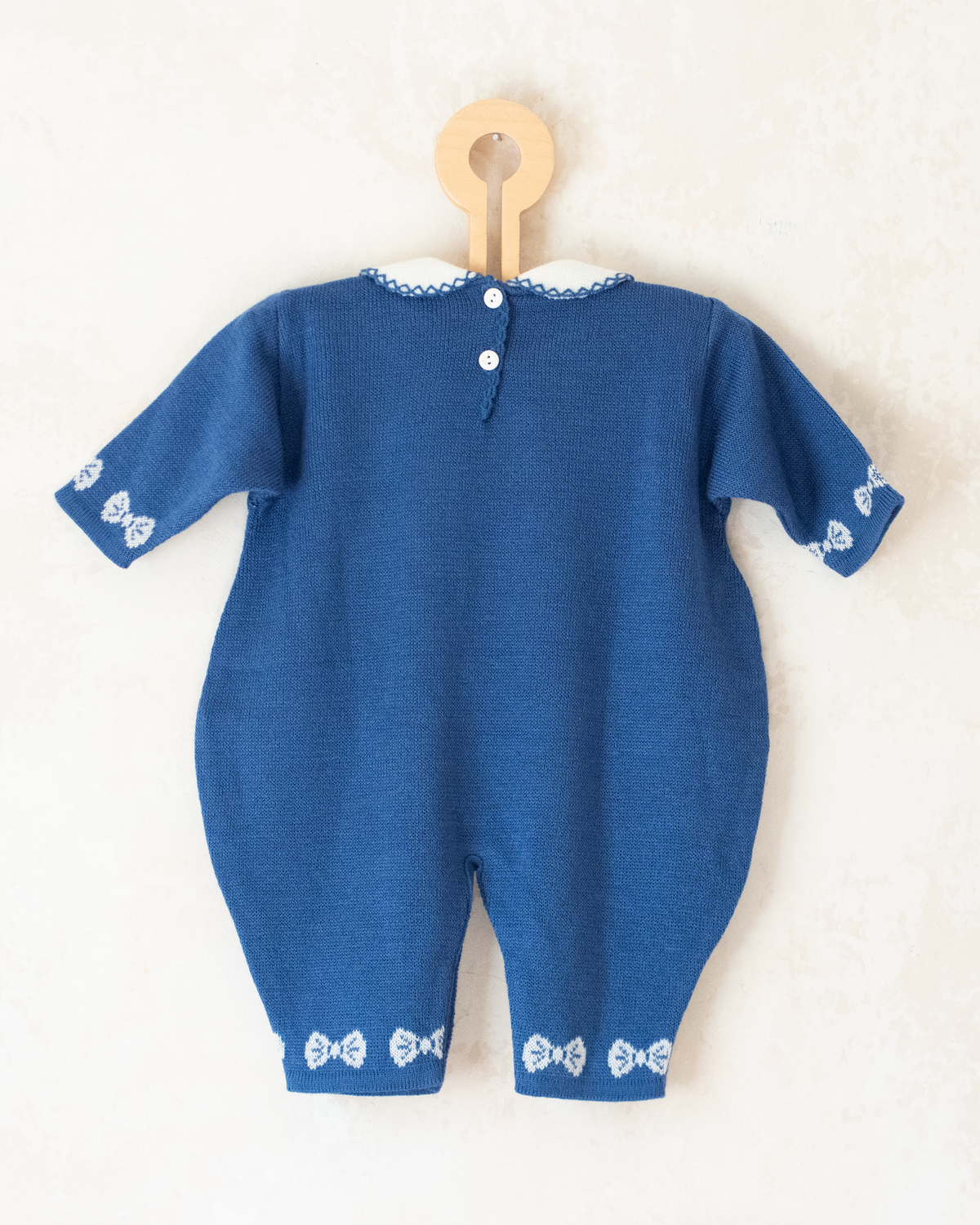 Knitted blue catsuit | Spanish dead stock | 3-6 months