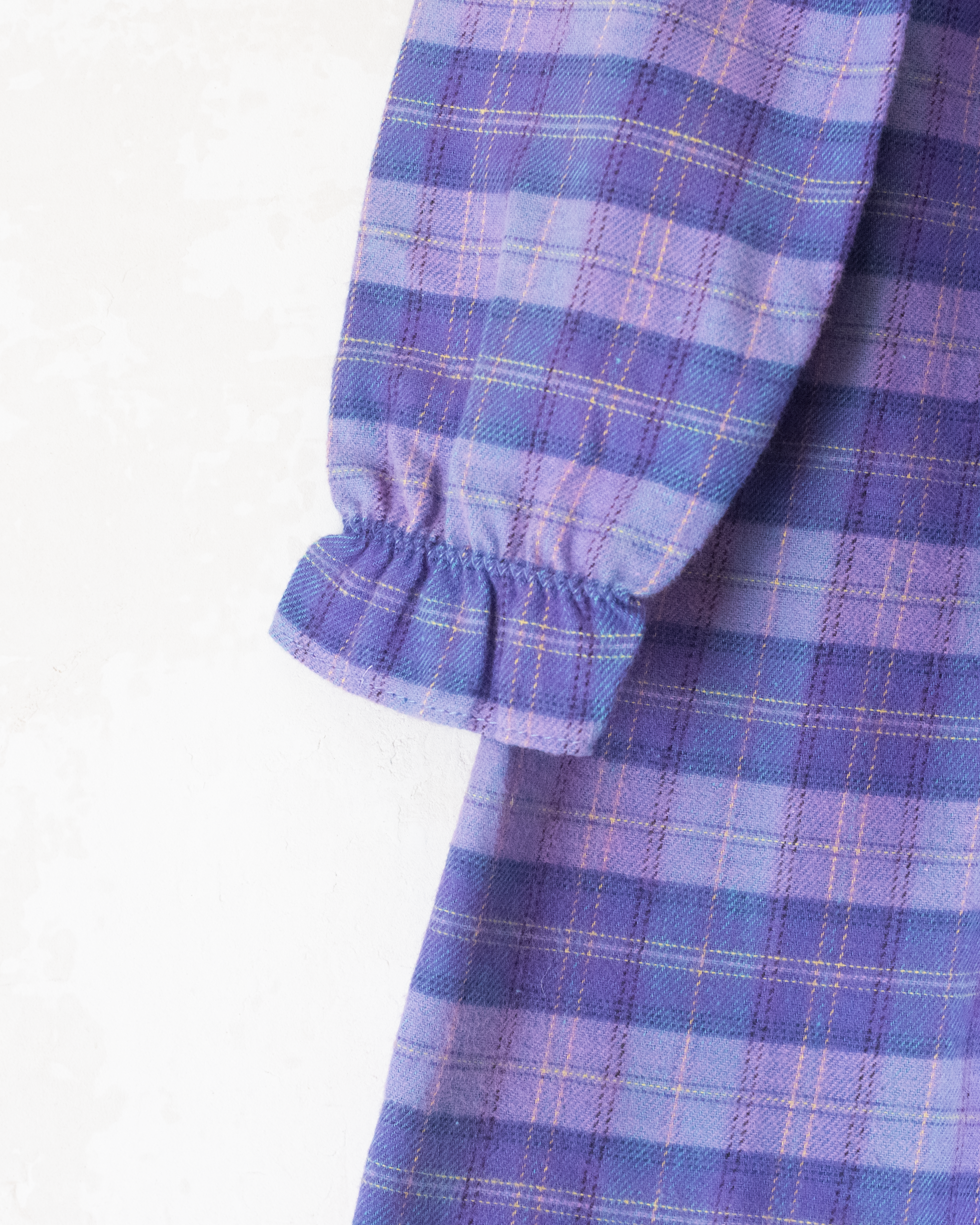 שמלה סגולה משובצת | דד סטוק צרפתי | 9-12 חודשים