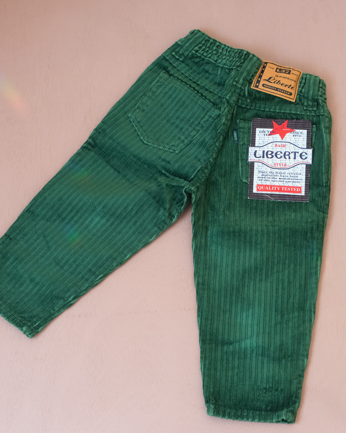 Green corduroy long pants | 2-3 years