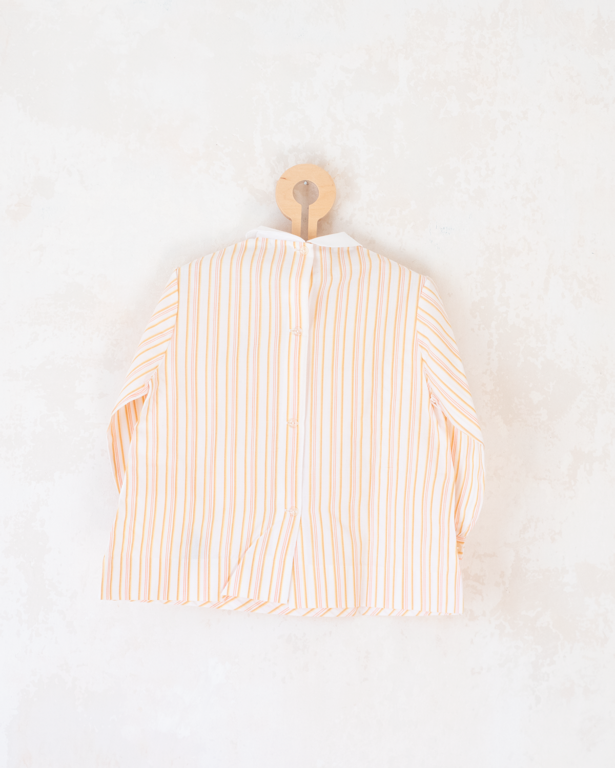Striped and embroidered bunny shirt | French deadstock from the 70s | 3-4 years