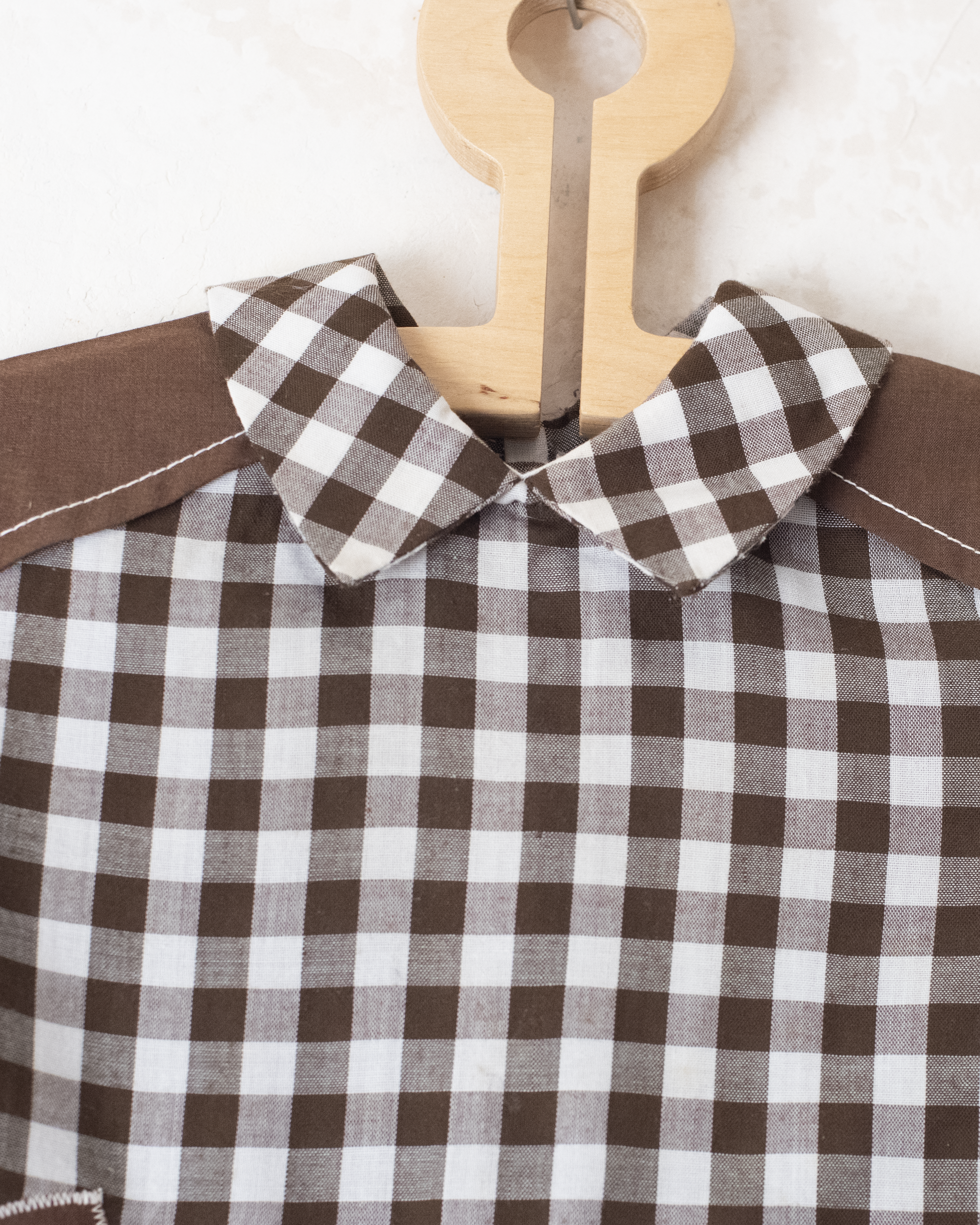 חולצה משובצת עם טלפון | דד סטוק צרפתי | 3-4 שנים