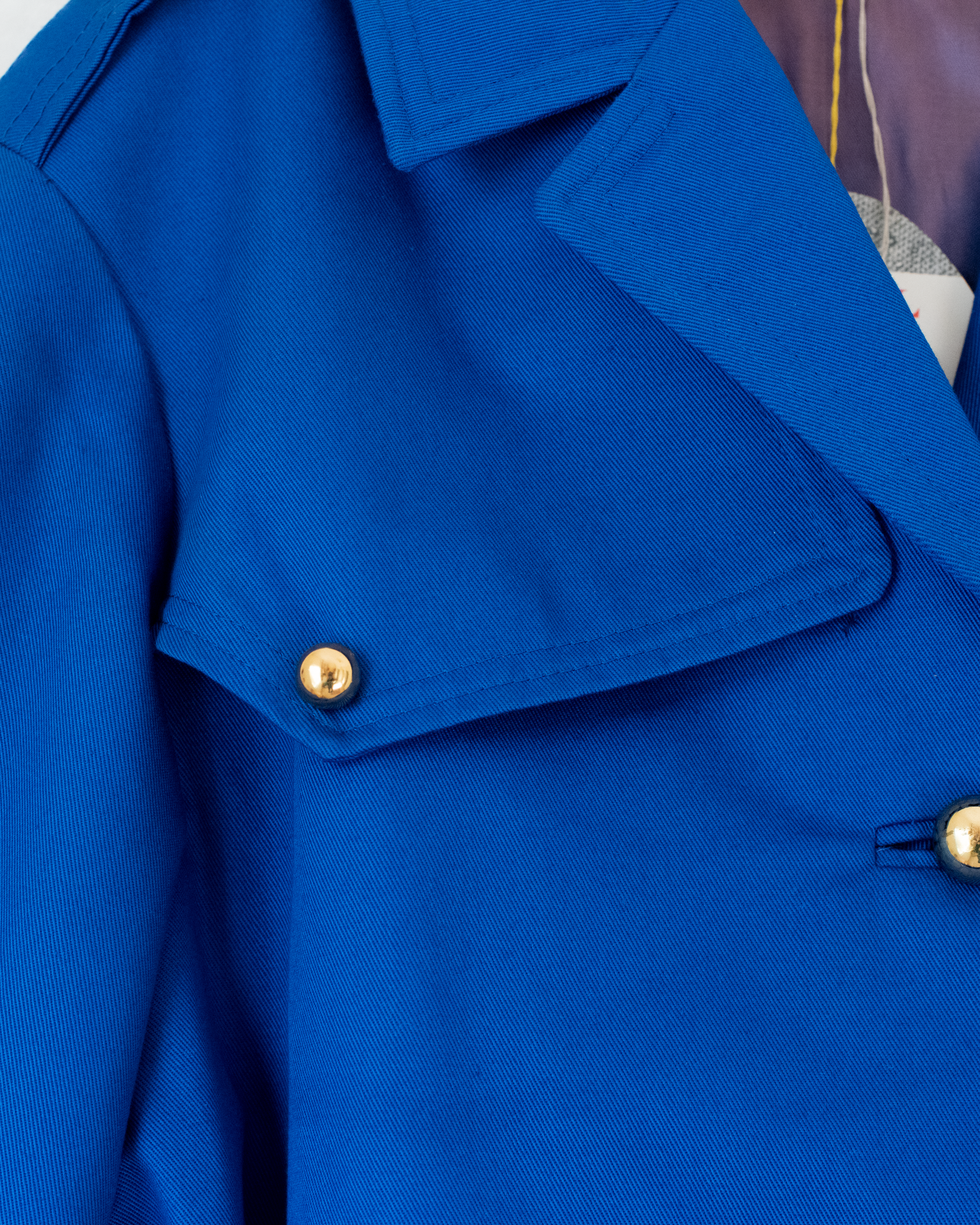 מעיל כחול רויאל מהסבנטיז | דד סטוק בלגי | 10-11 שנים